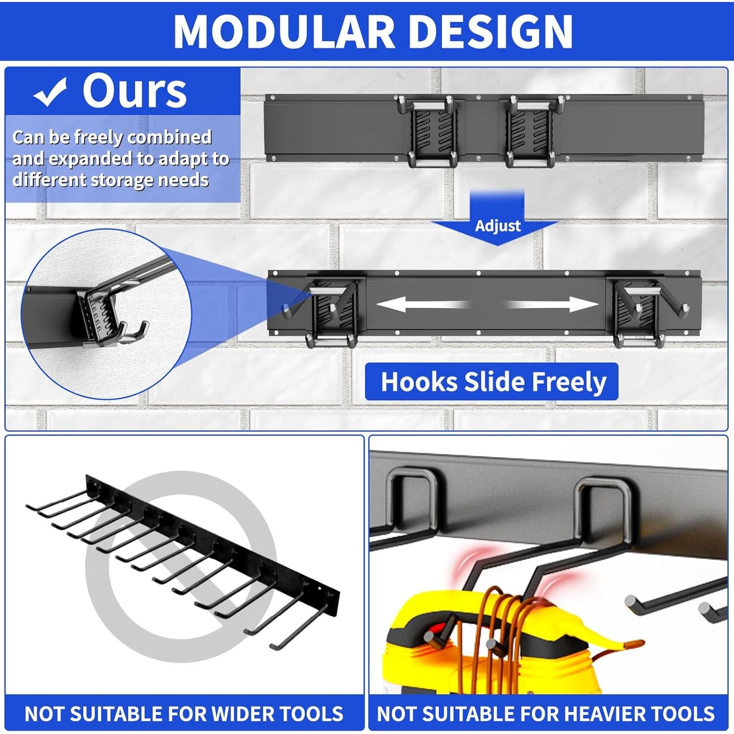 Organizador de Herramientas CRXCRC 81.28cm Pared 6 Ganchos
