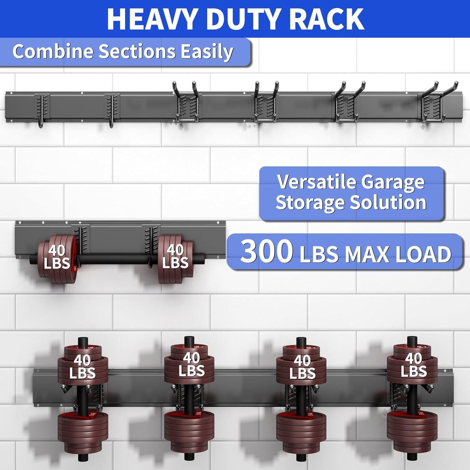 Organizador de Herramientas CRXCRC 81.28cm Pared 6 Ganchos