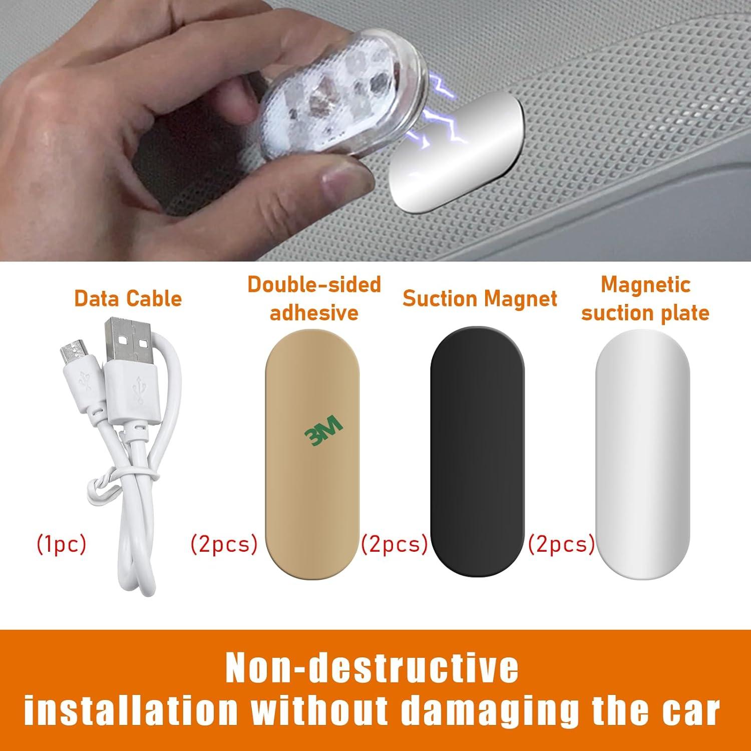 Augeny 2 PCS Luces LED Inalámbricas para Automóvil Interior