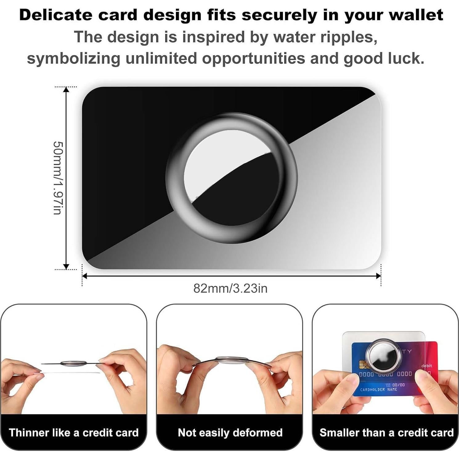 Soporte Ultra Delgado para Airtag Sifemp - Funda Negra