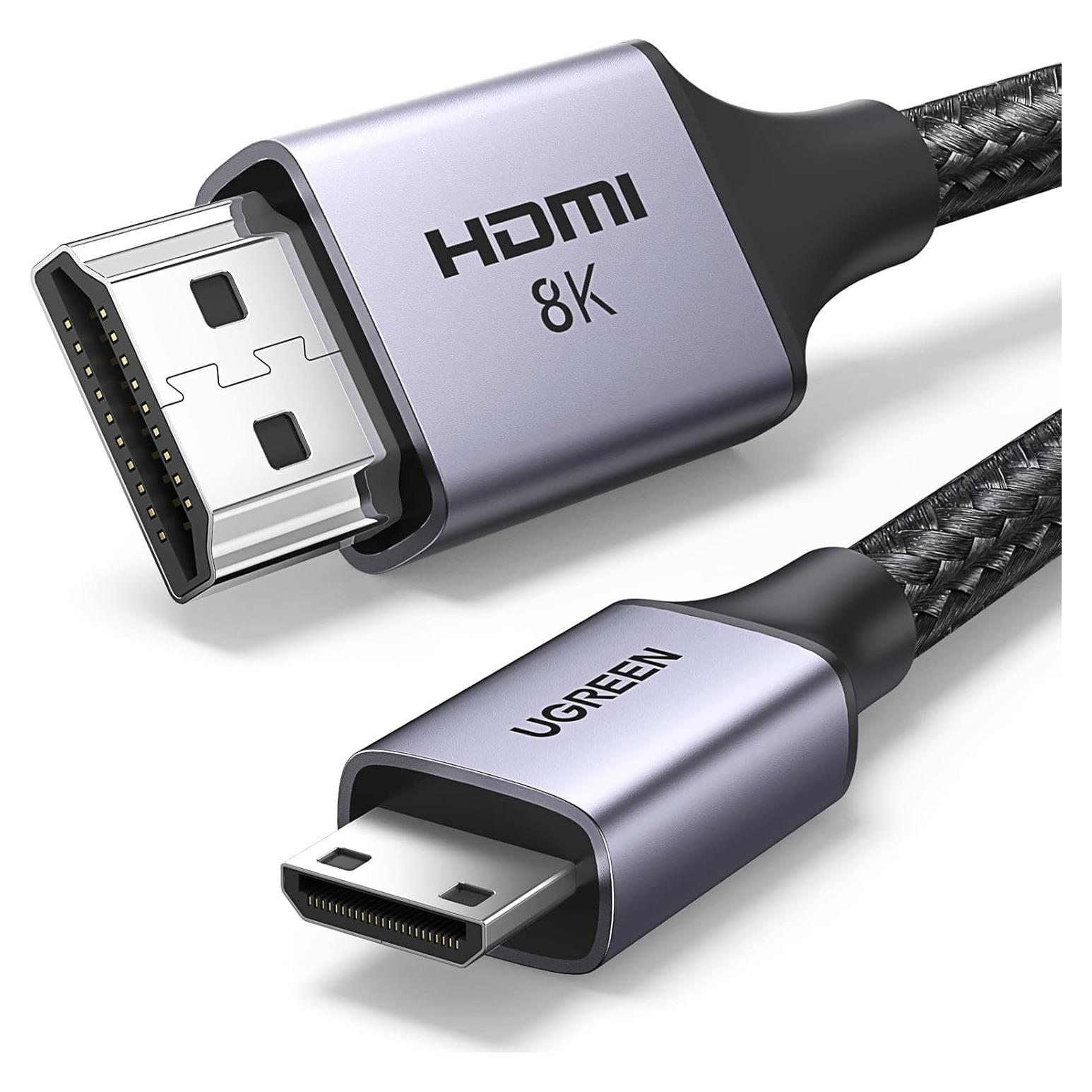 Cable Mini HDMI a HDMI UGREEN 2 Metros 8K@60Hz Bidireccional