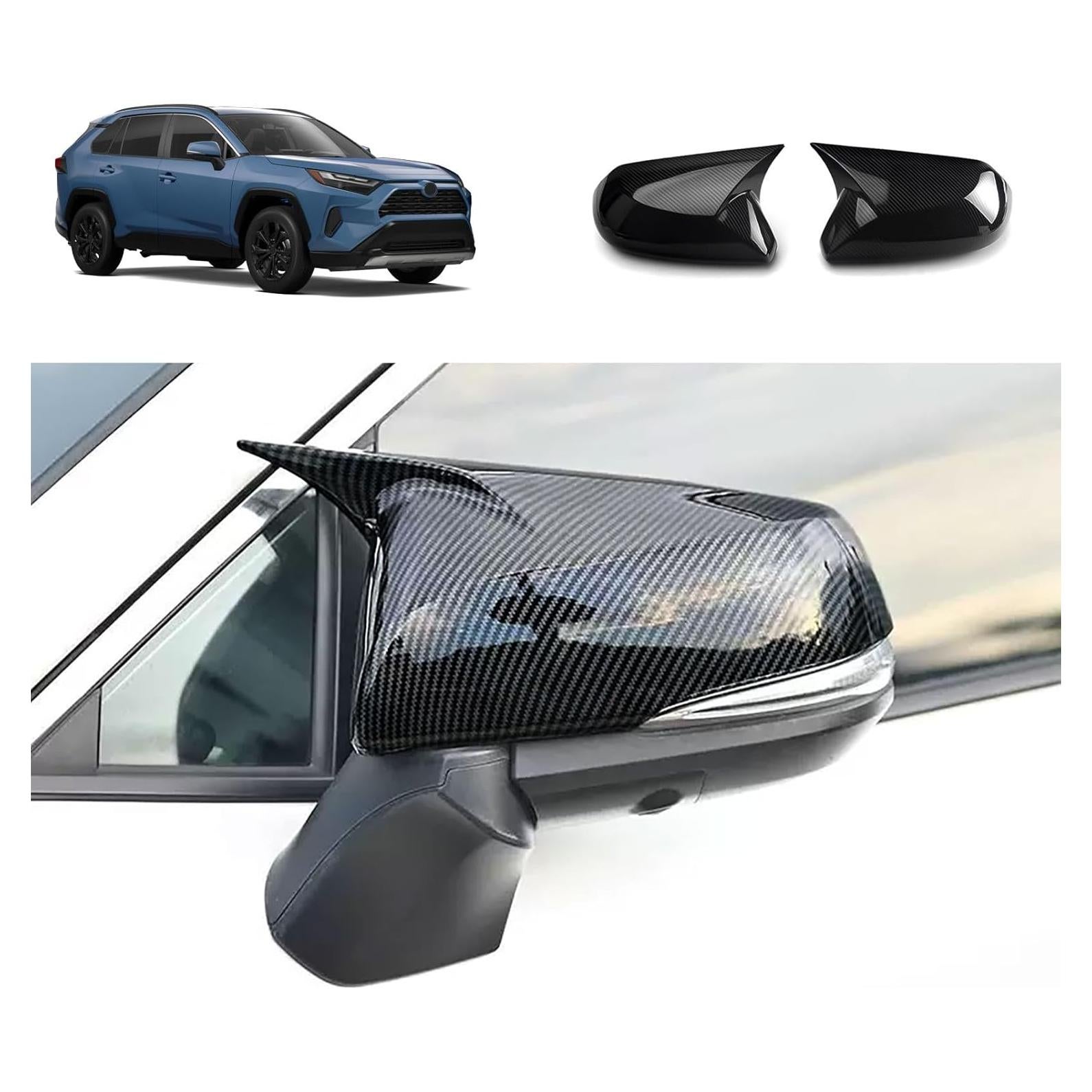Cubierta de Espejo Lateral Terdaray para Toyota RAV4 2019-2024 ABS 2PCS