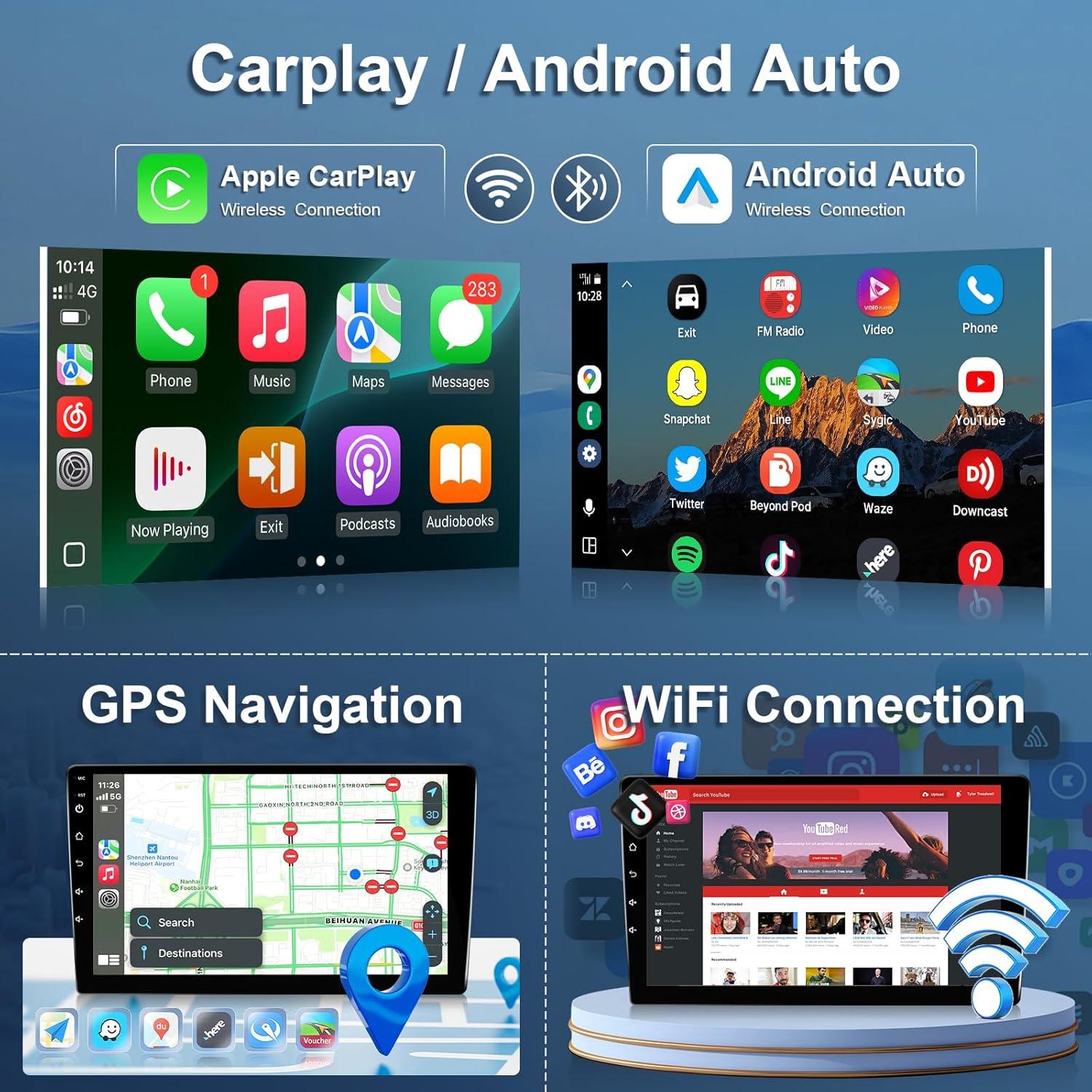 Radio de Coche Leadfan para Toyota Camry 2006-2011 9" GPS Bluetooth