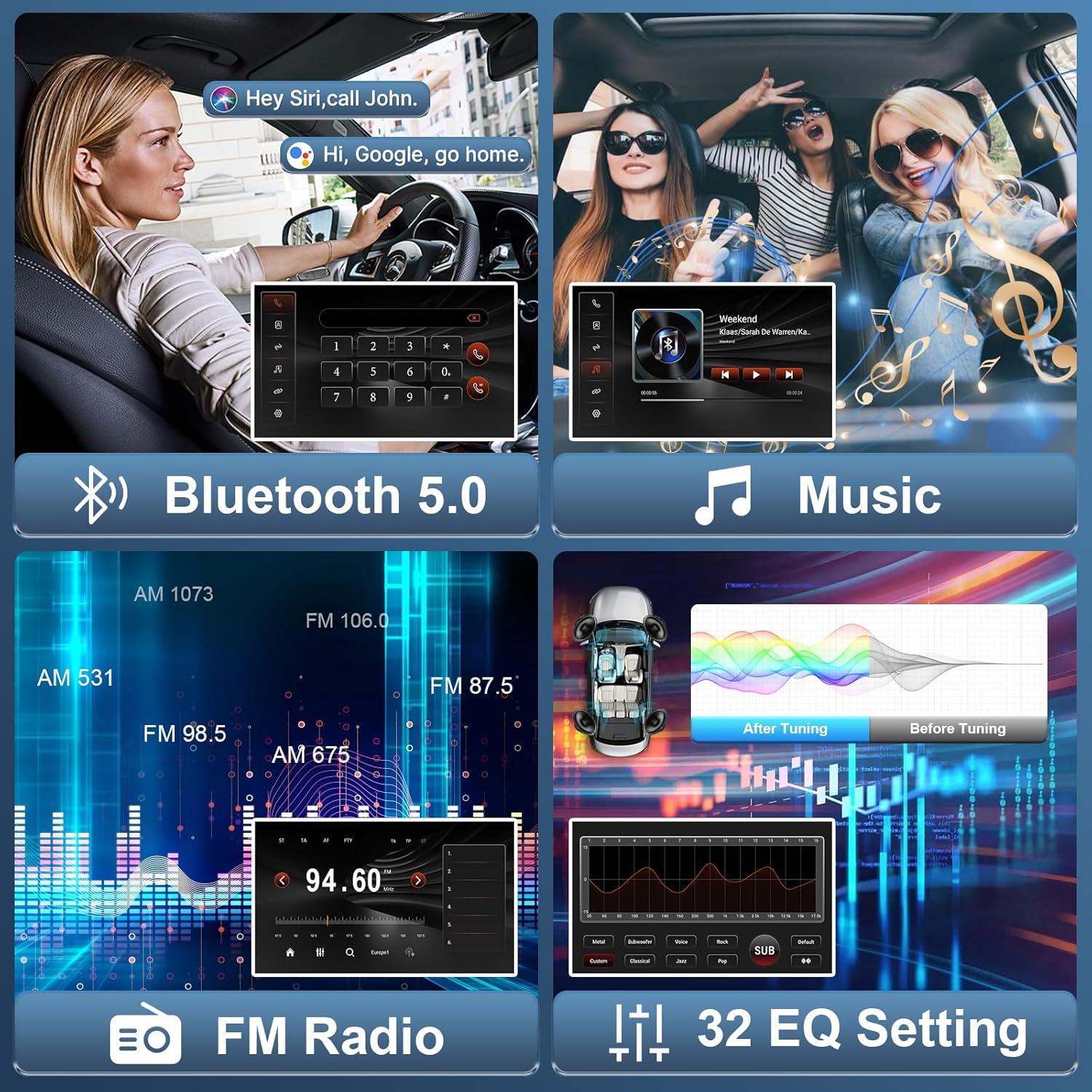 Radio de Coche Leadfan para Toyota Camry 2006-2011 9" GPS Bluetooth