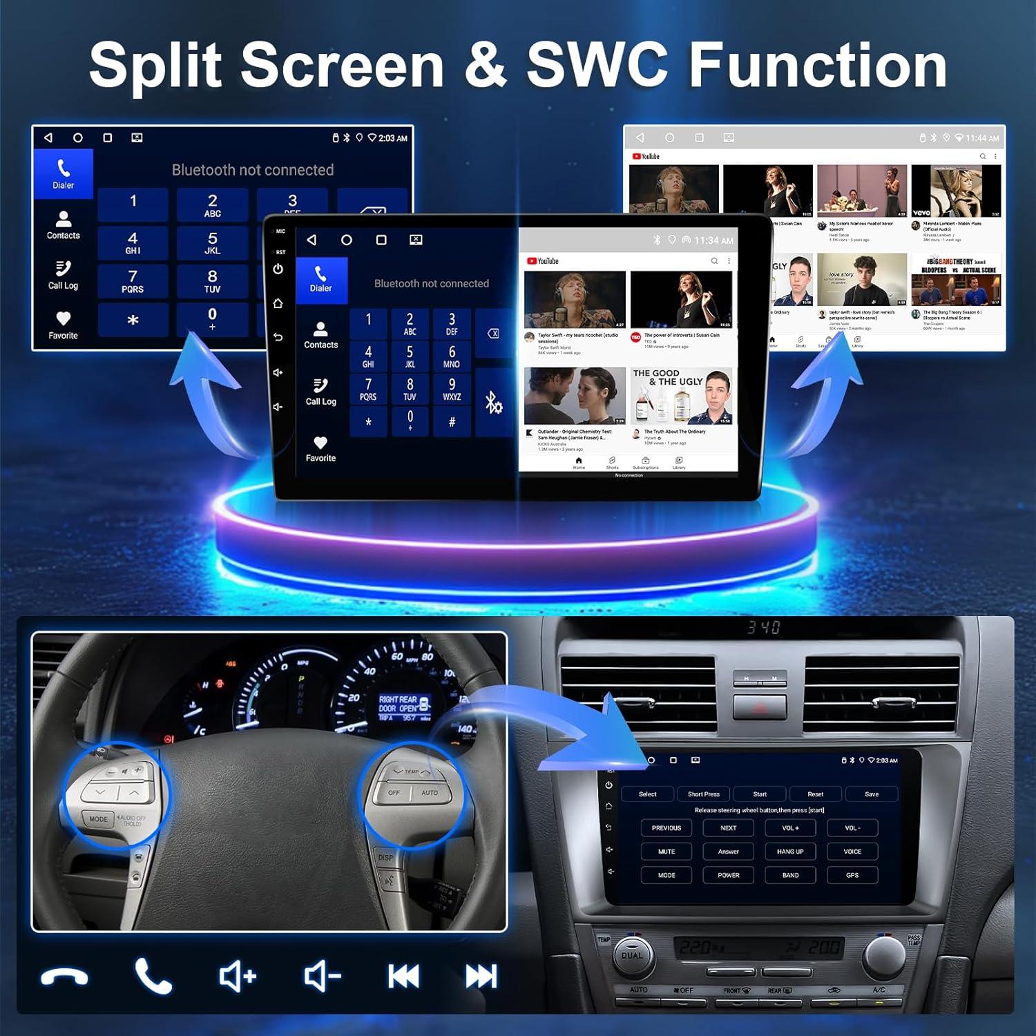 Radio de Coche Leadfan para Toyota Camry 2006-2011 9" GPS Bluetooth