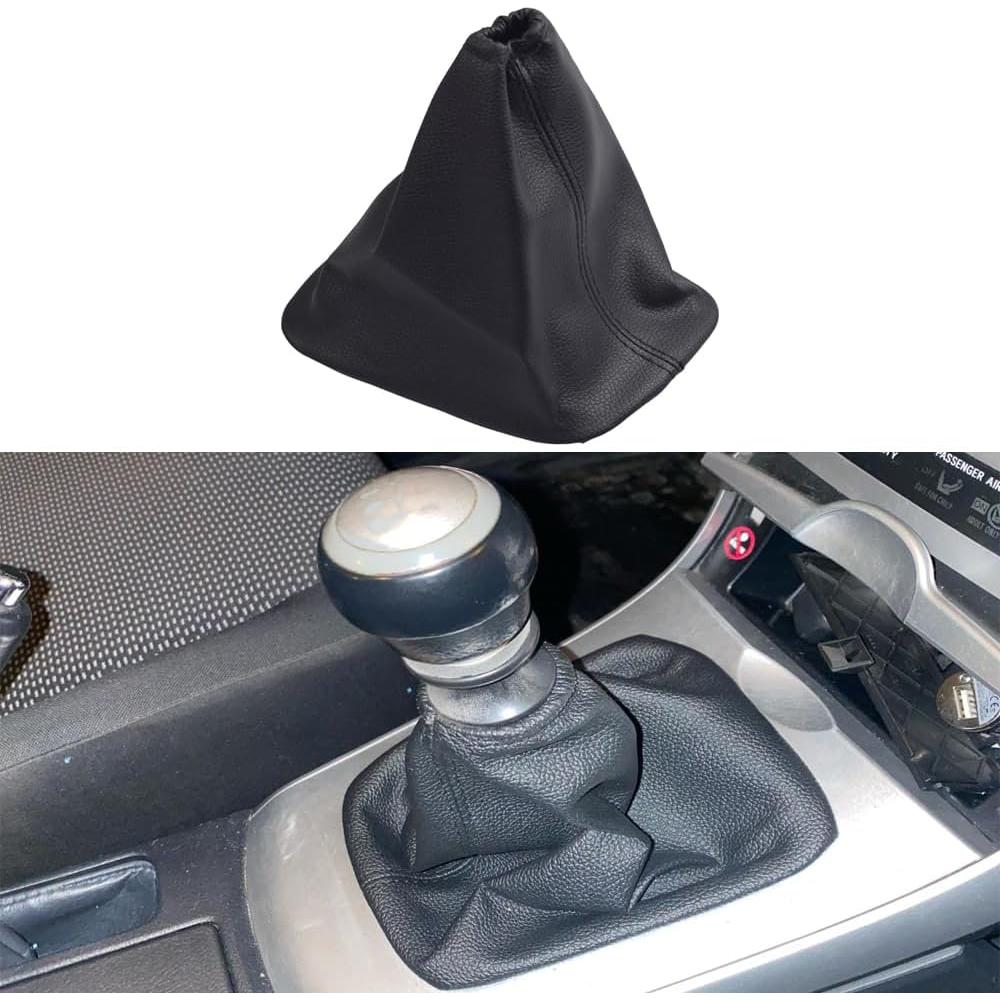 Car Shift Gear Stick Handbrake Cover Manual Shift Boot Black Leather Boot Cover Case for to-yo-ta Co-Rolla 2007 2008 2009 2010 2012 2013 (Gear Dust Cover)