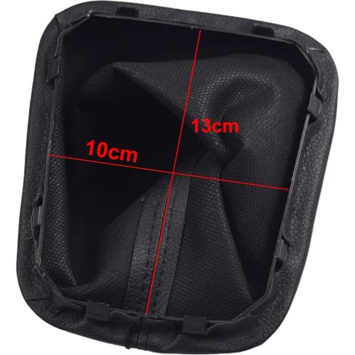 Car Shift Gear Stick Handbrake Cover Manual Shift Boot Black Leather Boot Cover Case for to-yo-ta Co-Rolla 2007 2008 2009 2010 2012 2013 (Gear Dust Cover)