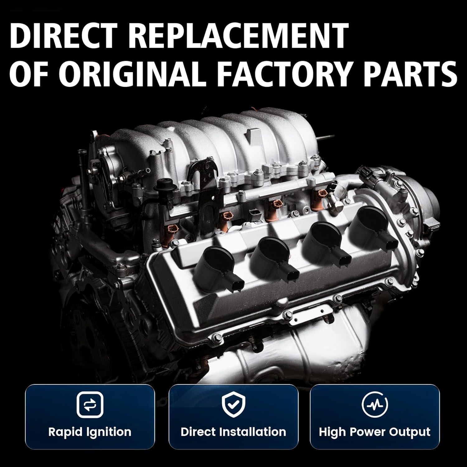 Juego de 4 Bobinas de Encendido BULIAZY UF596 para Toyota