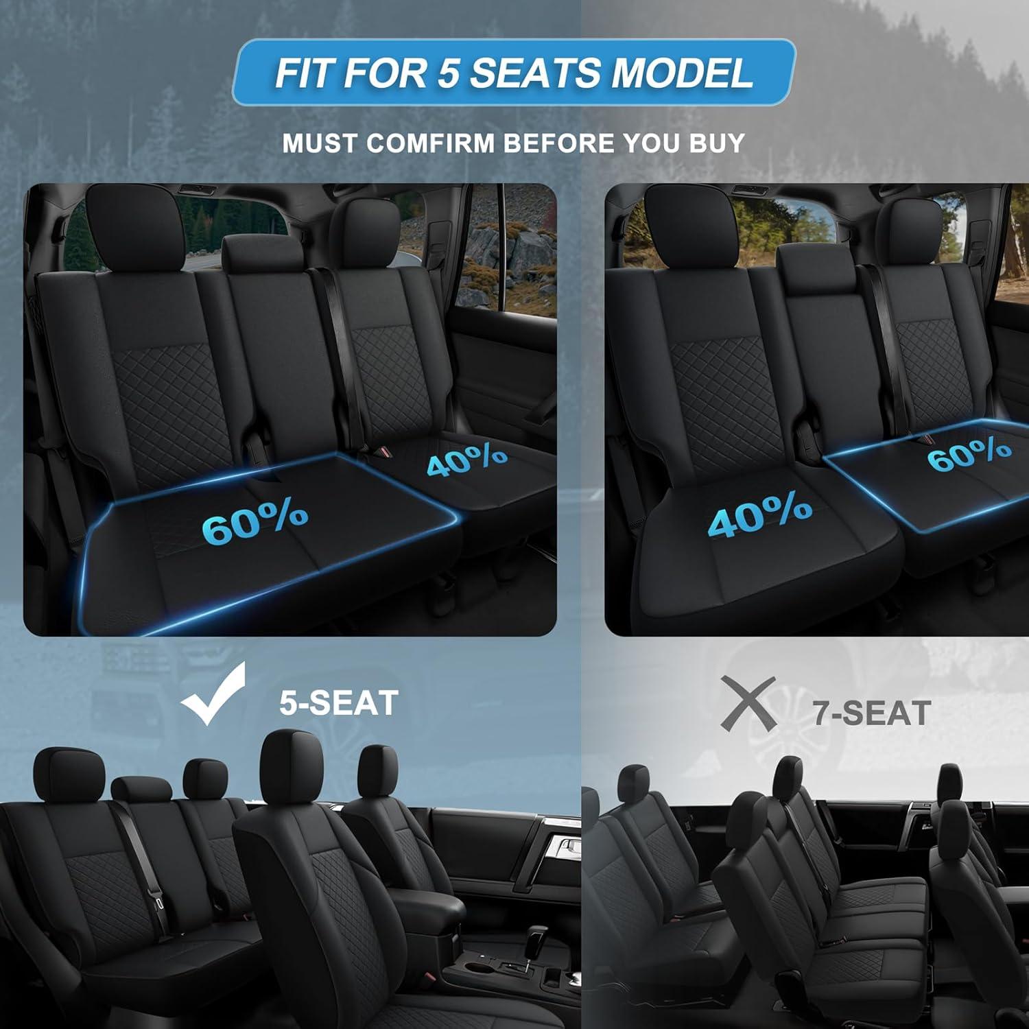 Fundas de Asiento GIANT PANDA para Toyota 4Runner 2011-2024