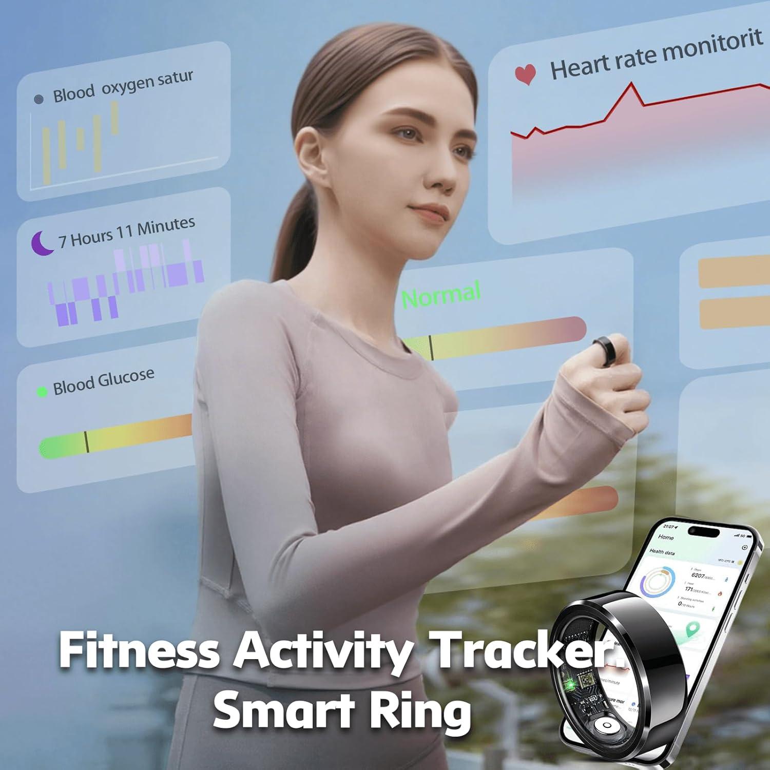 Anillo Inteligente Uaunega IP68 Monitoreo de Sueño y Salud