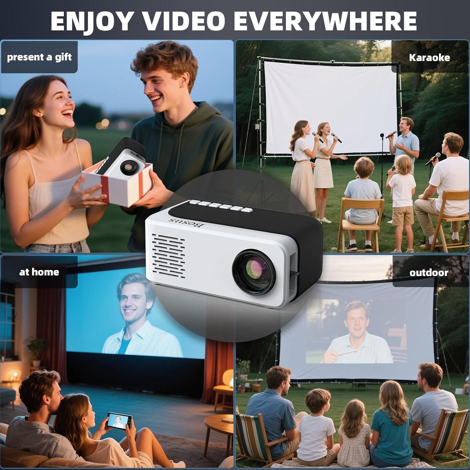 Mini Proyector HD 1080P AudonMax Portátil WiFi con Trípode