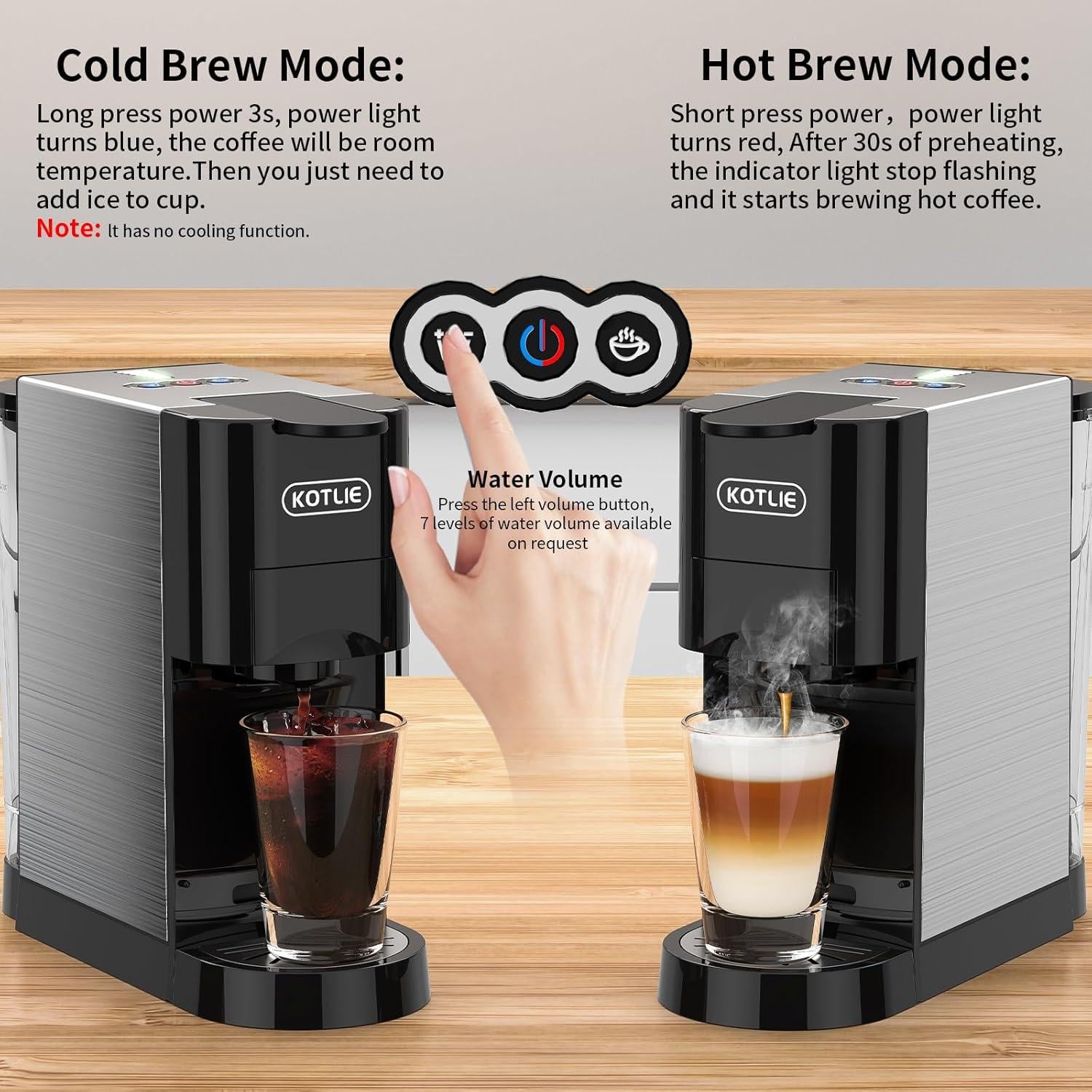 Cafetera KOTLIE AC-513HF 5en1 Espresso Automática 19Bar