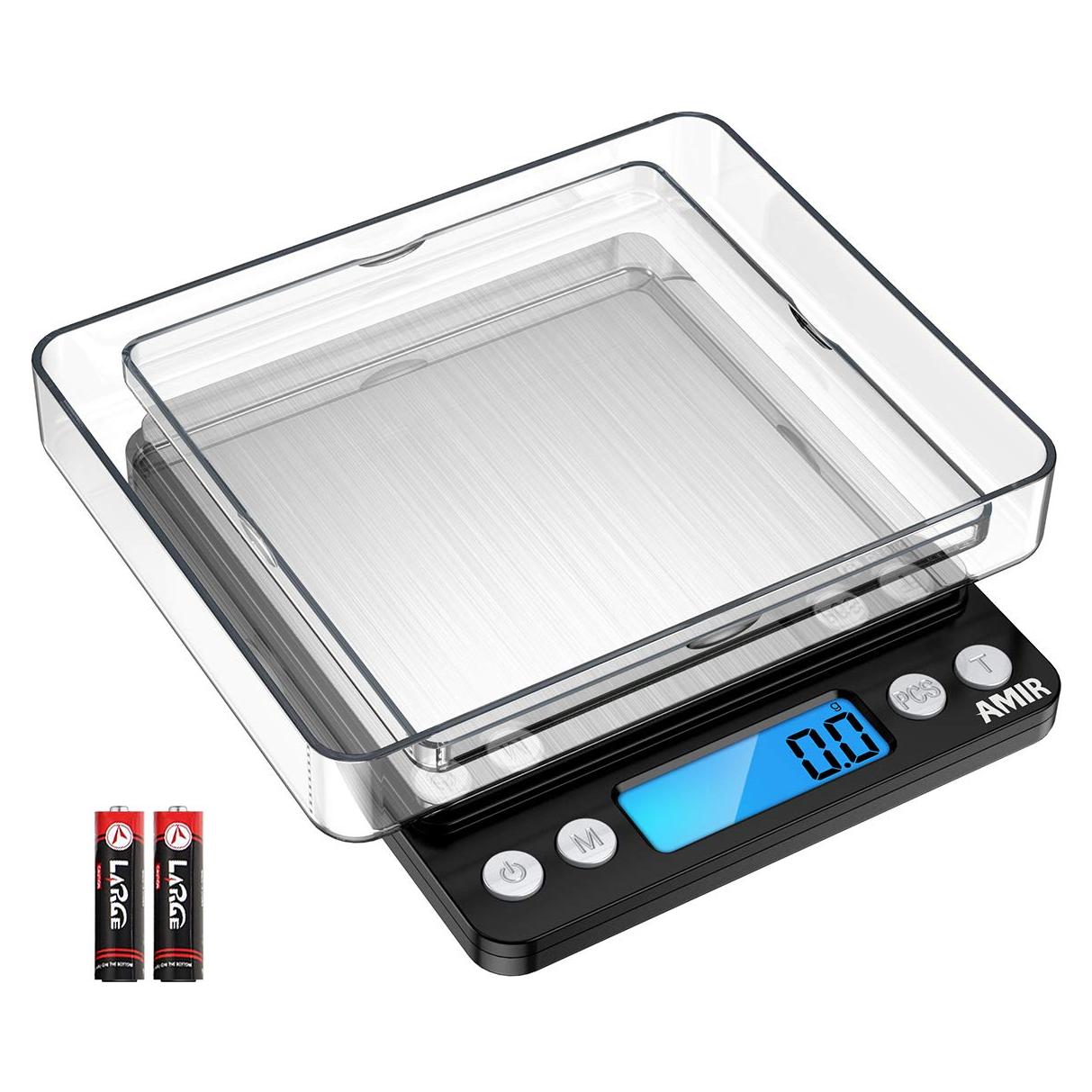 Báscula de Cocina Digital AMIR 3000g Acero Inoxidable Negra