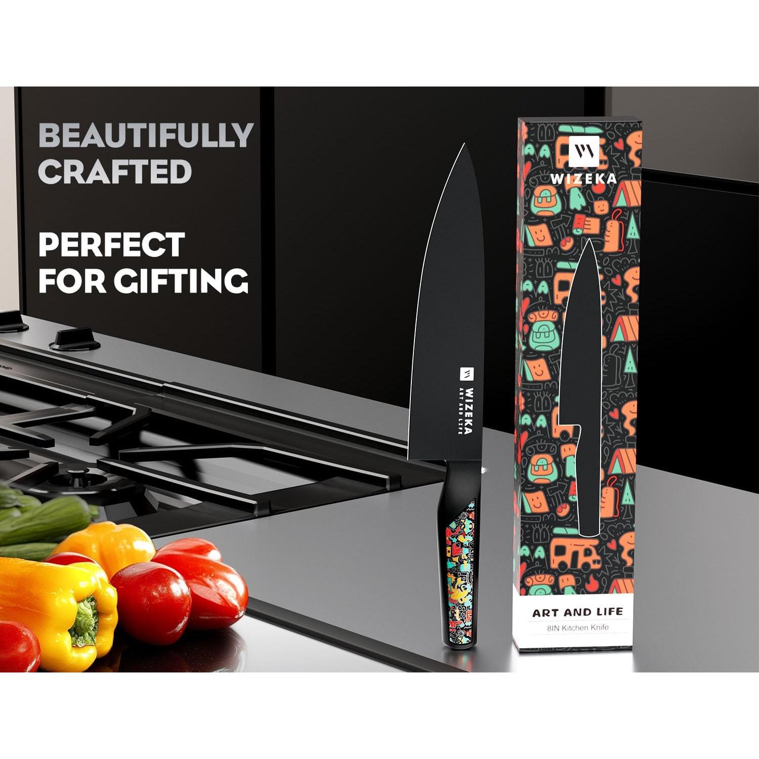 Cuchillo de Chef WIZEKA 20 cm Acero Inoxidable Art Life