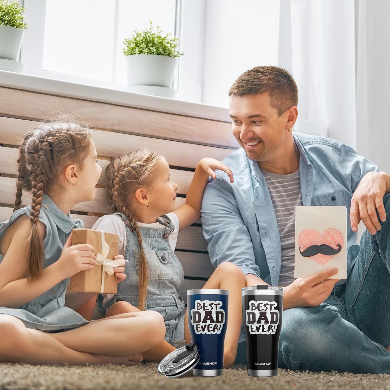 Vaso de Acero Inoxidable 20oz HAUSHOF - Mejor Papá Negro