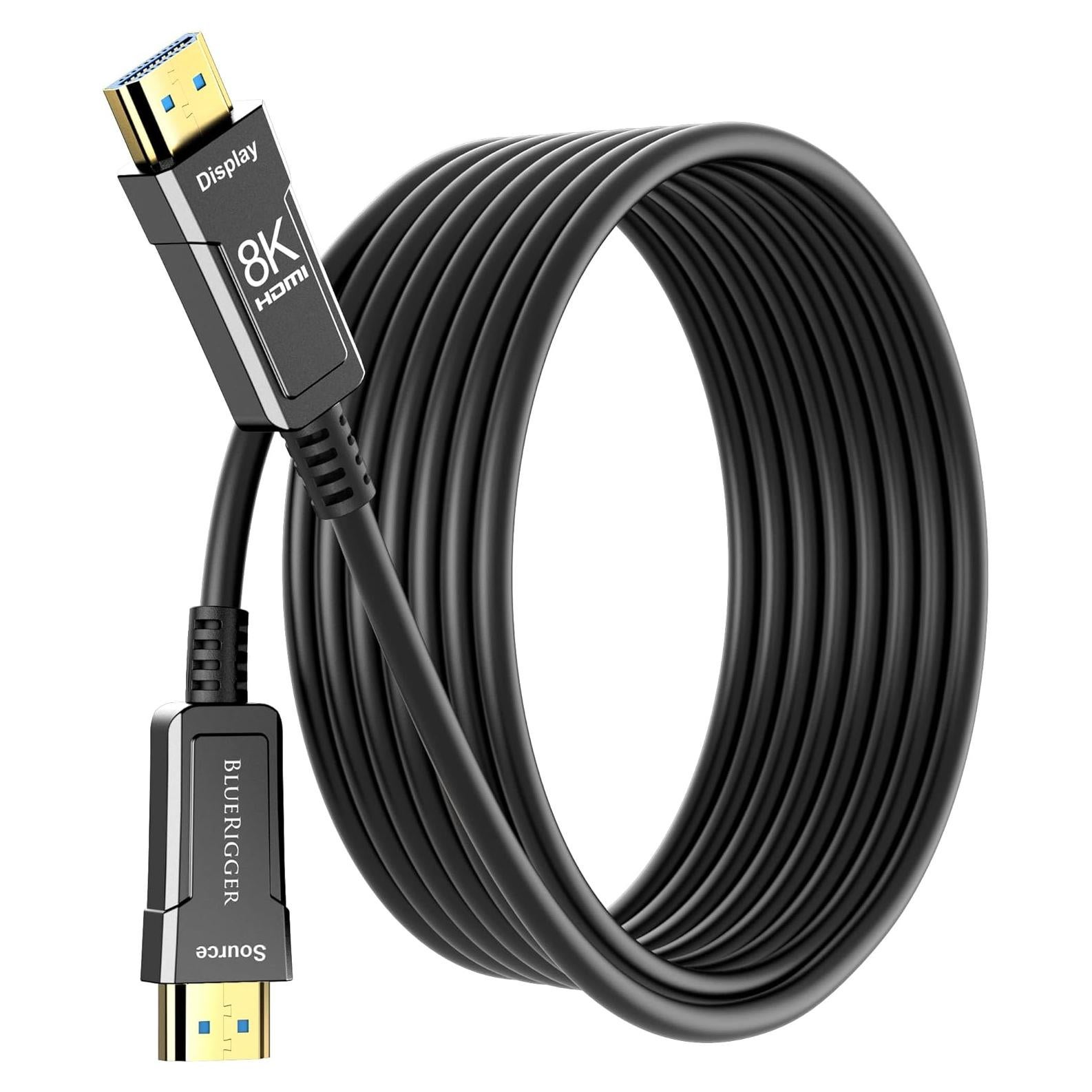 Cable HDMI de fibra óptica BlueRigger 25FT 8K 60Hz 48Gbps