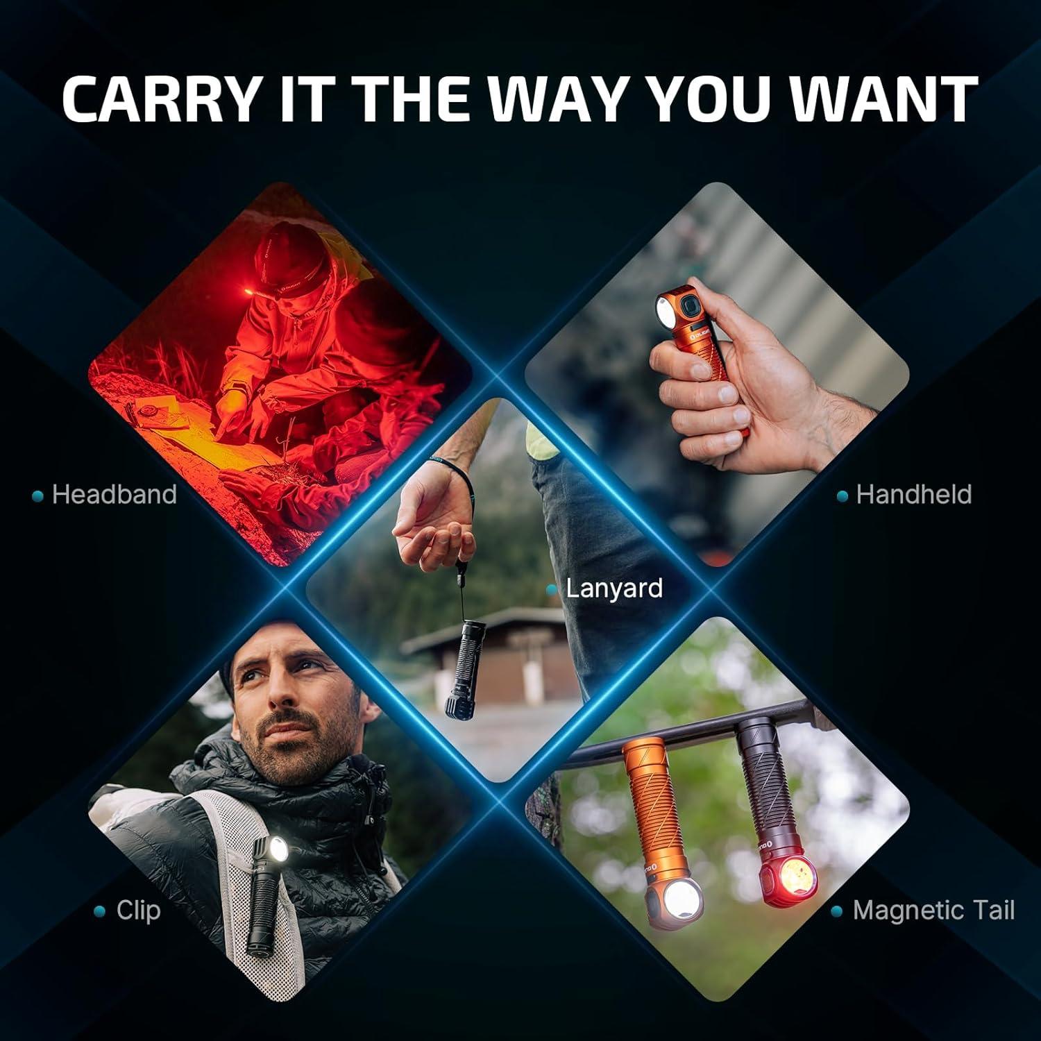 Linterna Frontal OLIGHT Perun 3 Recargable 3000 Lúmenes