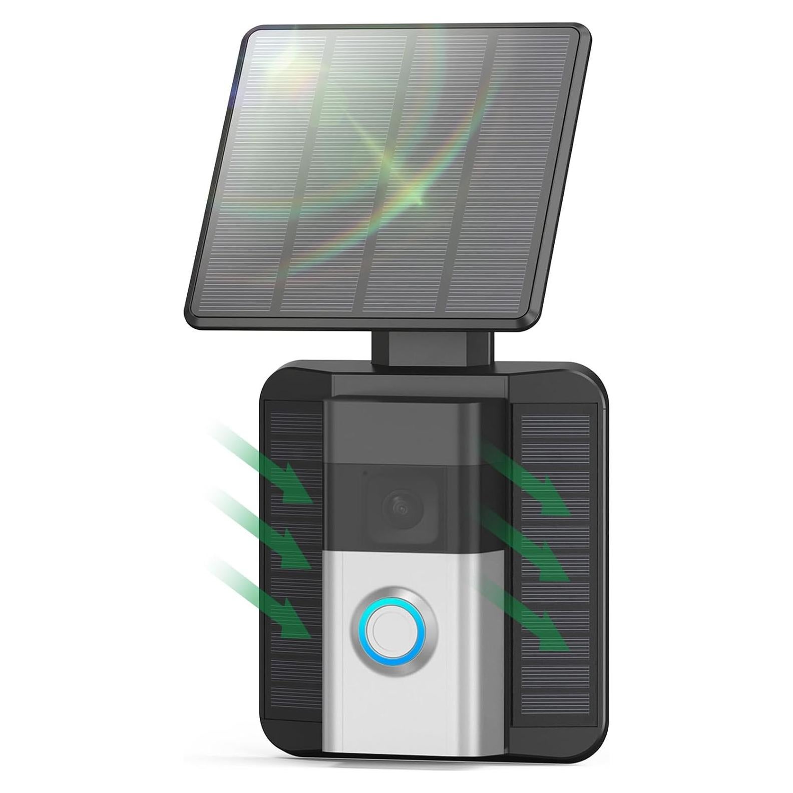 Cargador Solar QIBOX USB-C para Timbre de Batería Eficiente