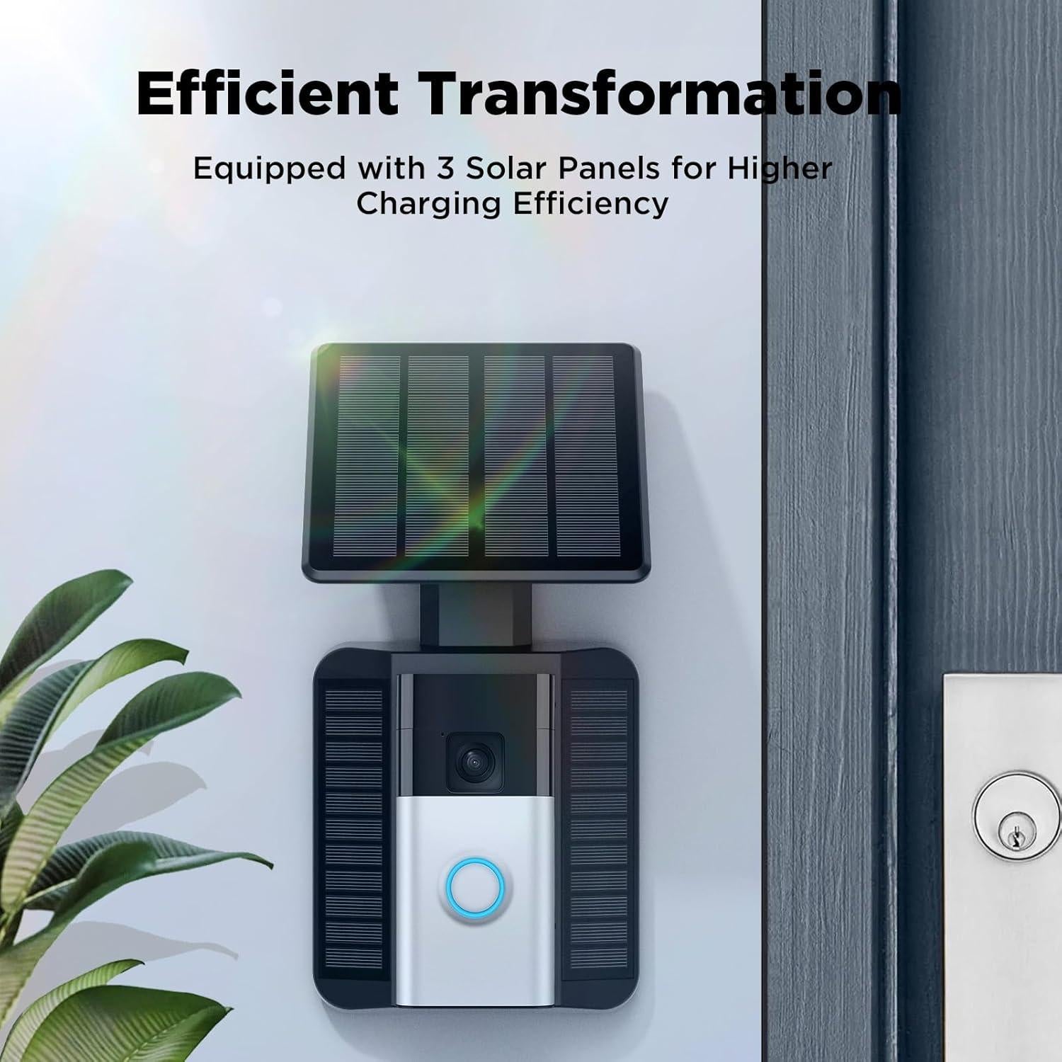 Cargador Solar QIBOX USB-C para Timbre de Batería Eficiente