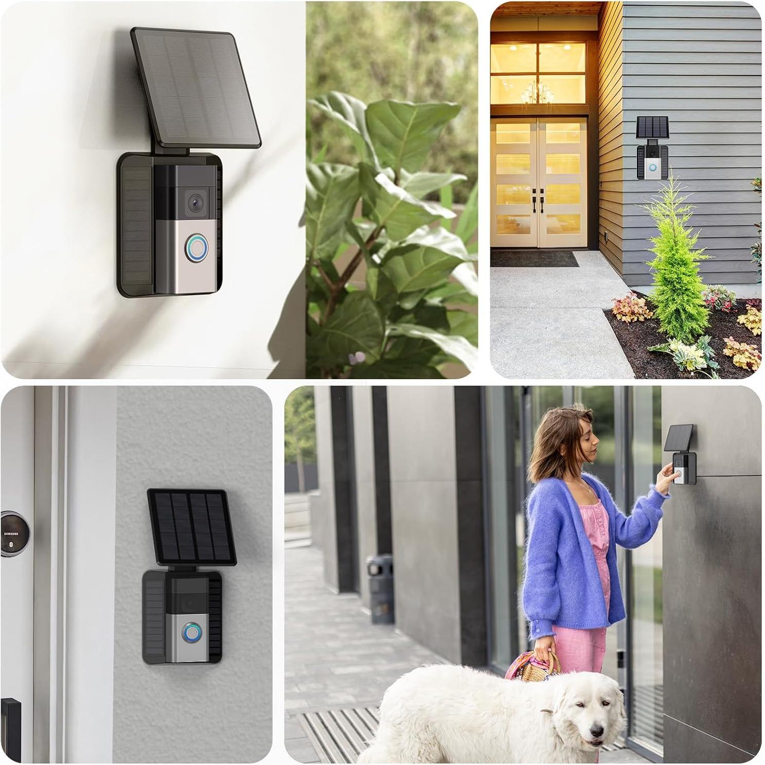 Cargador Solar QIBOX USB-C para Timbre de Batería Eficiente