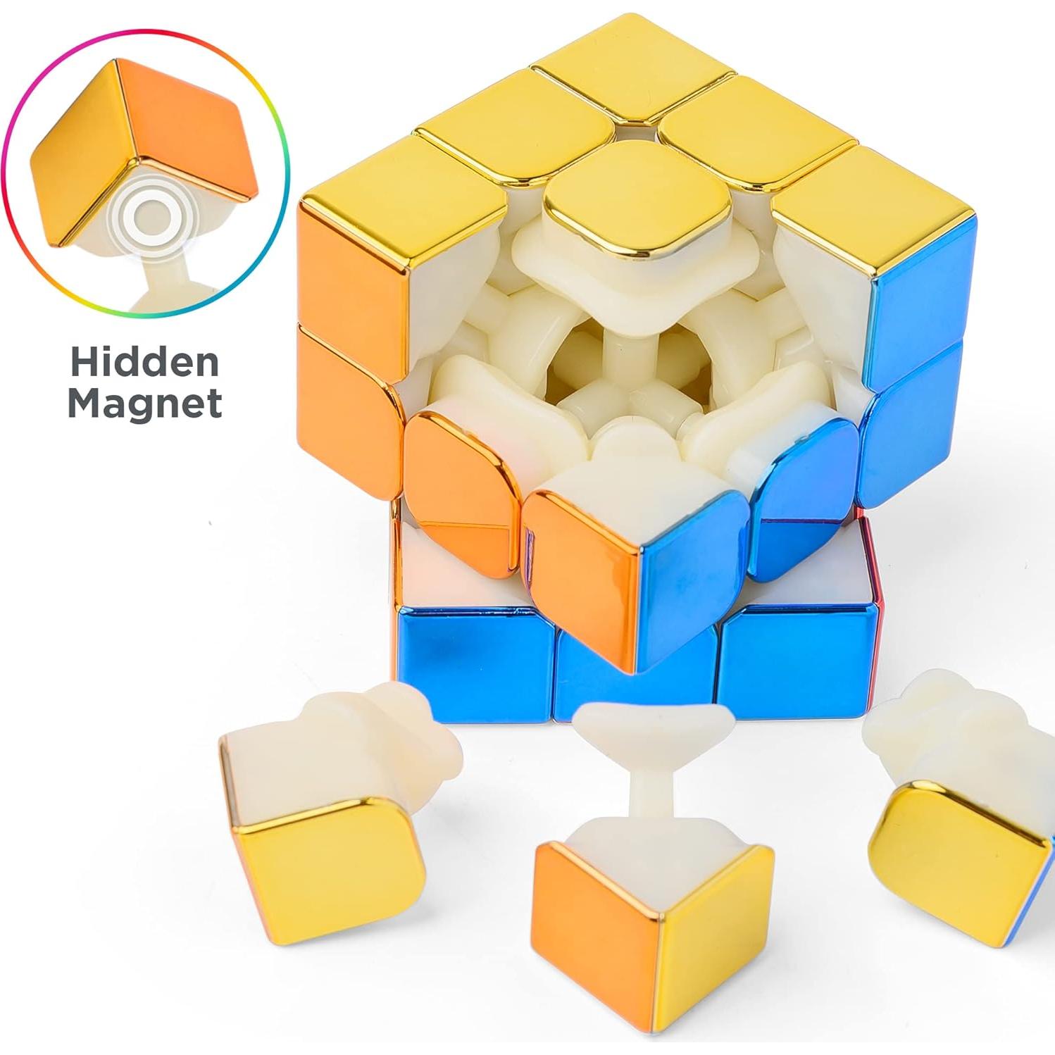 Cubo D-FantiX 3x3 Magnético Reflectante para Niños y Adultos