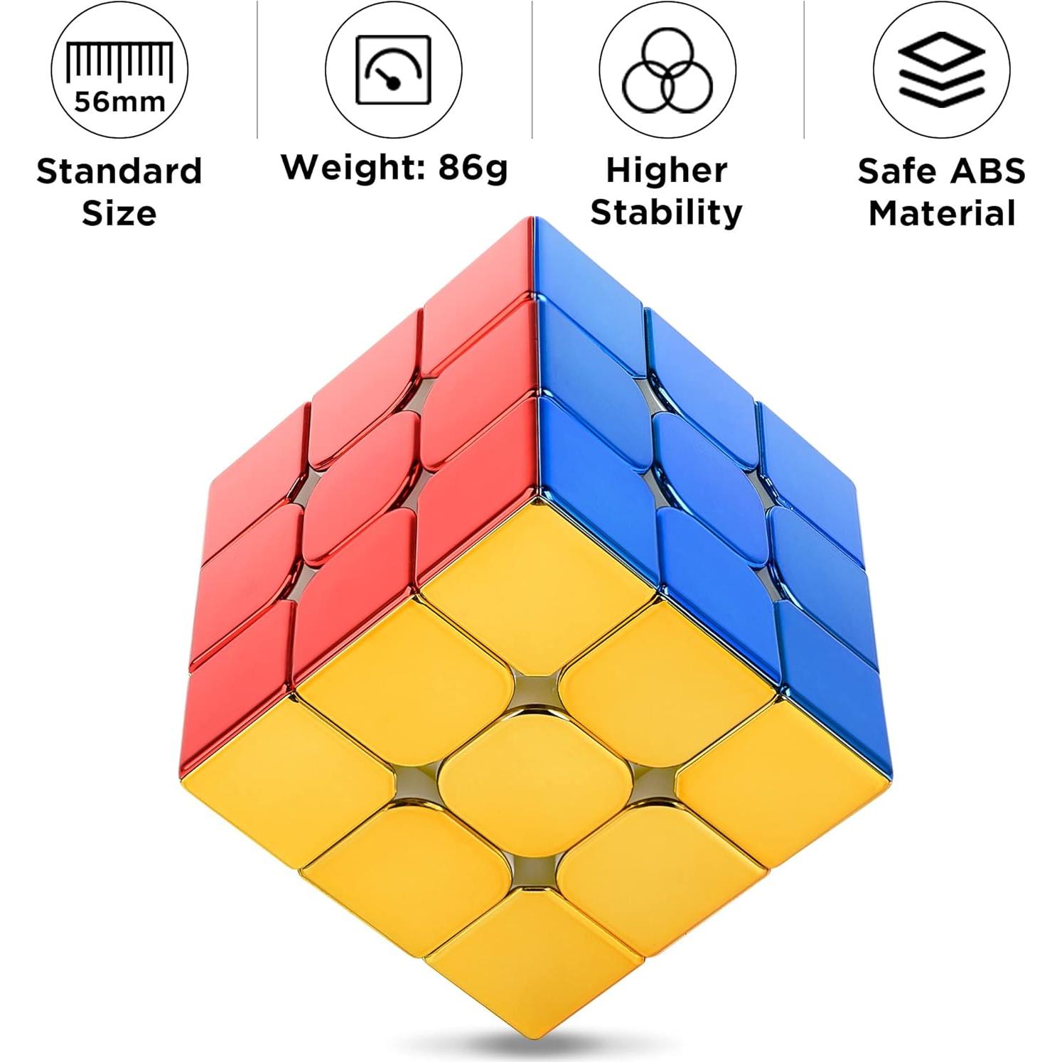 Cubo D-FantiX 3x3 Magnético Reflectante para Niños y Adultos
