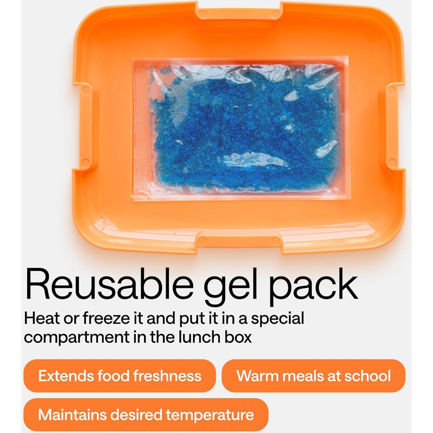 Caja Bento Aislada para Niños Wonder Family Naranja 0.55 kg