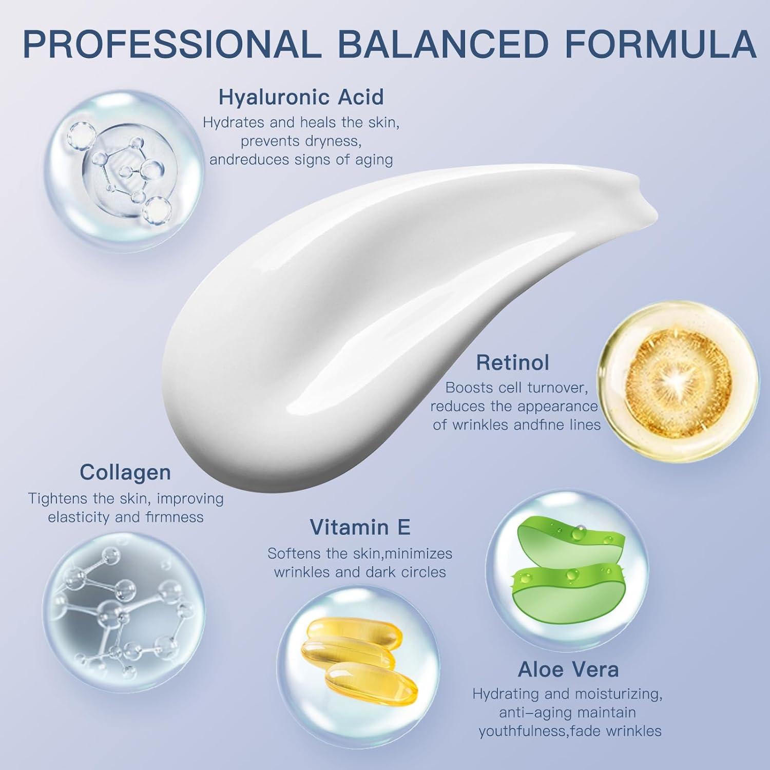 Crema Facial Reafirmante SNFAJOHE con Retinol y Ácido Hialurónico 50 ml