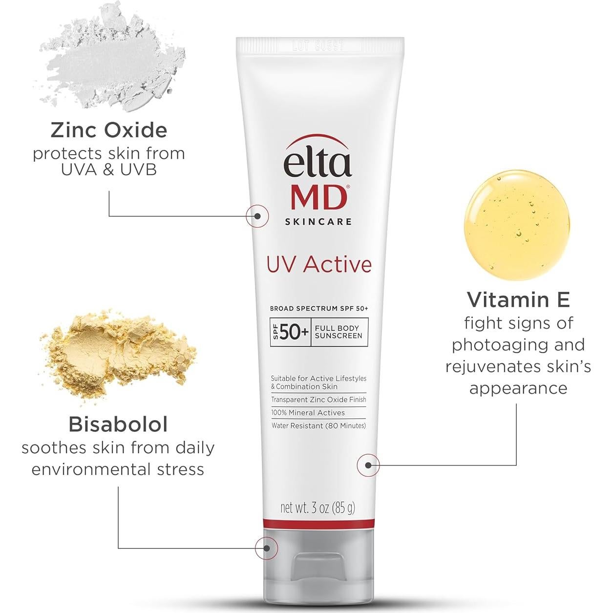 Protector Solar Mineral EltaMD SPF 50+ 85 g Resistente al Agua