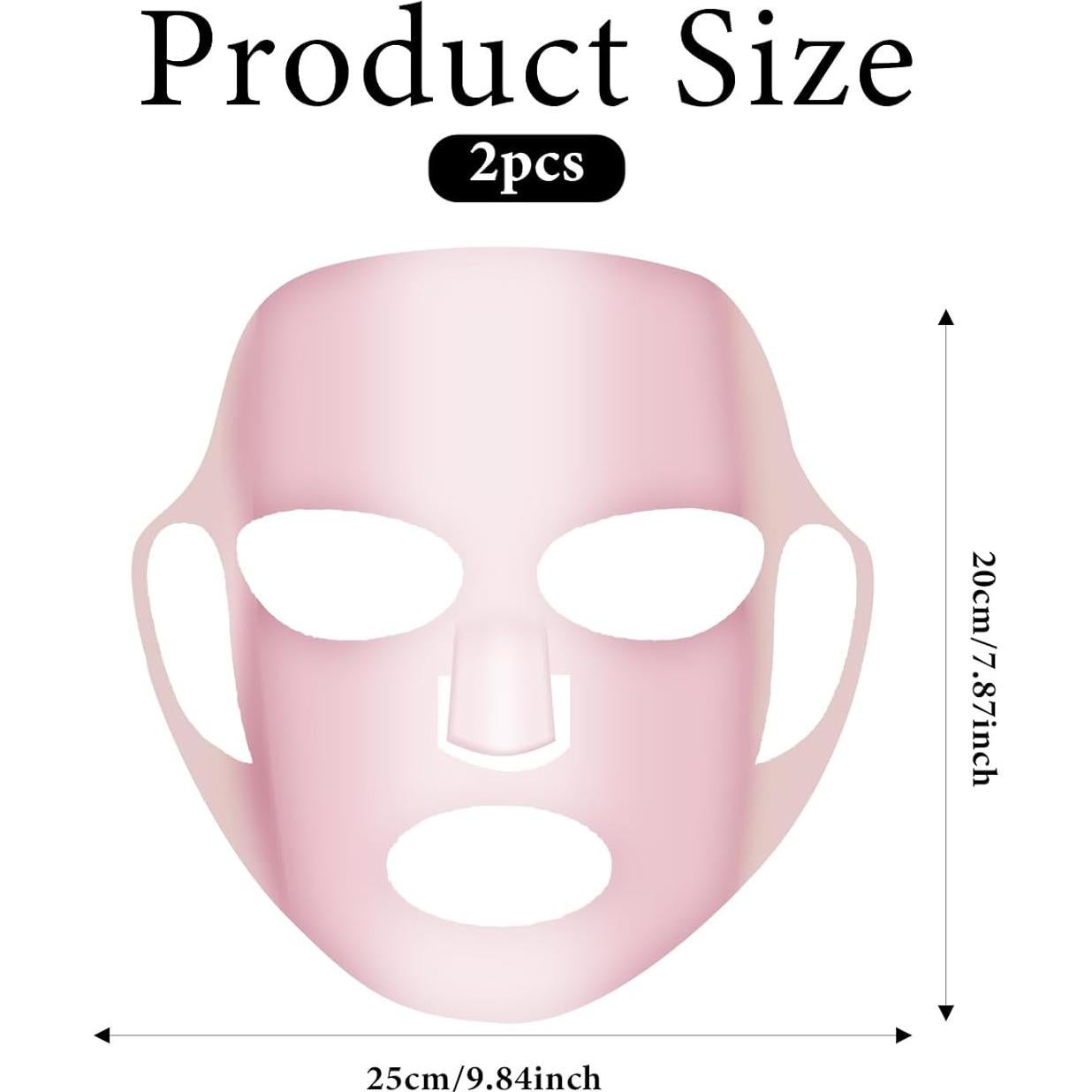 Cubierta de Mascarilla Facial de Silicona COMNICO 2 Piezas Rosa