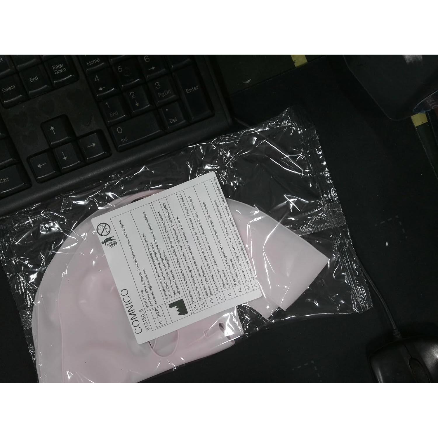 Cubierta de Mascarilla Facial de Silicona COMNICO 2 Piezas Rosa