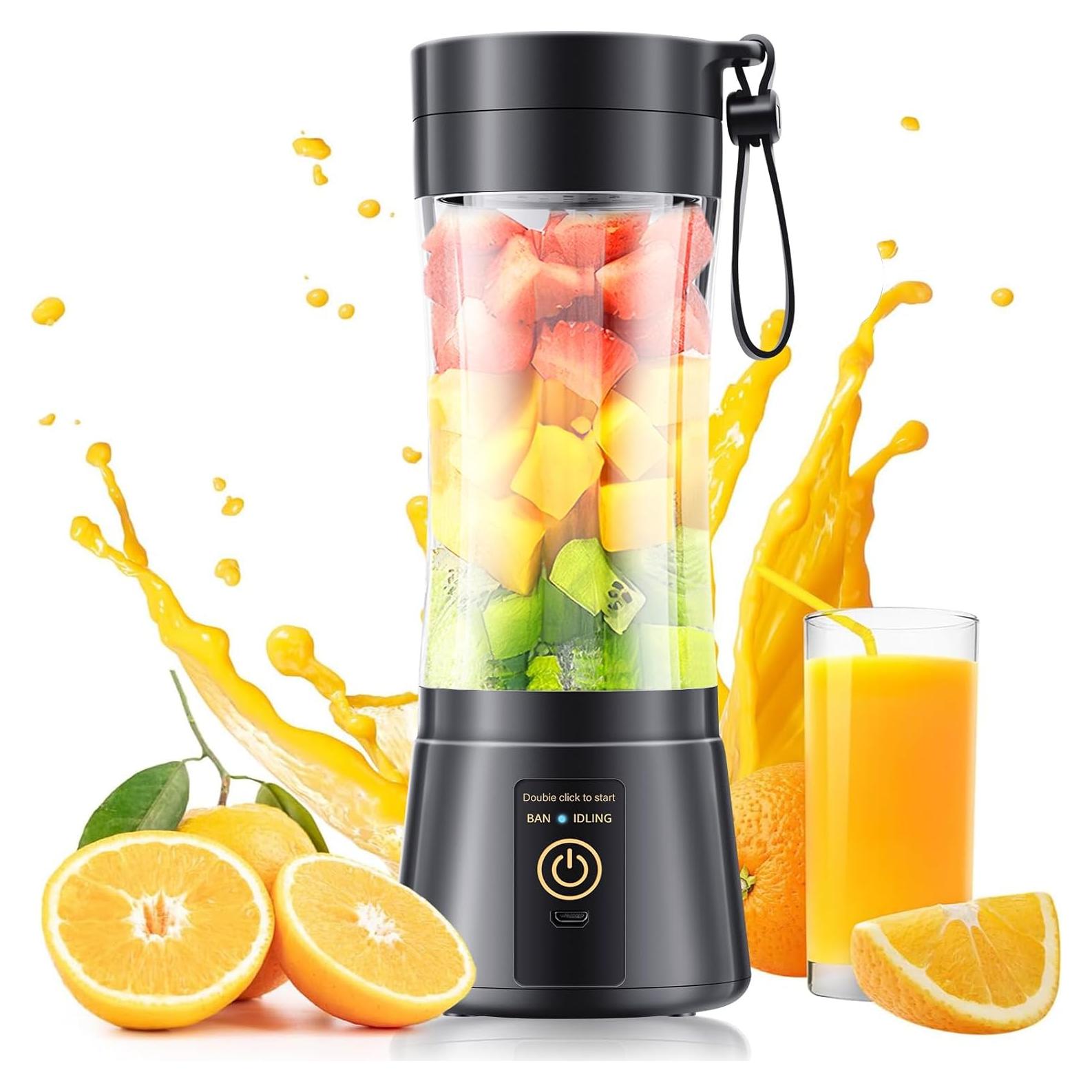 Licuadora Portátil YFIXQNSU 380ml Inalámbrica 6 Cuchillas