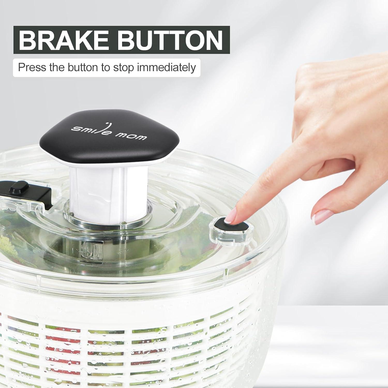 Centrifugadora de ensalada Sonrisa Mamá 3.8L blanca, fácil uso