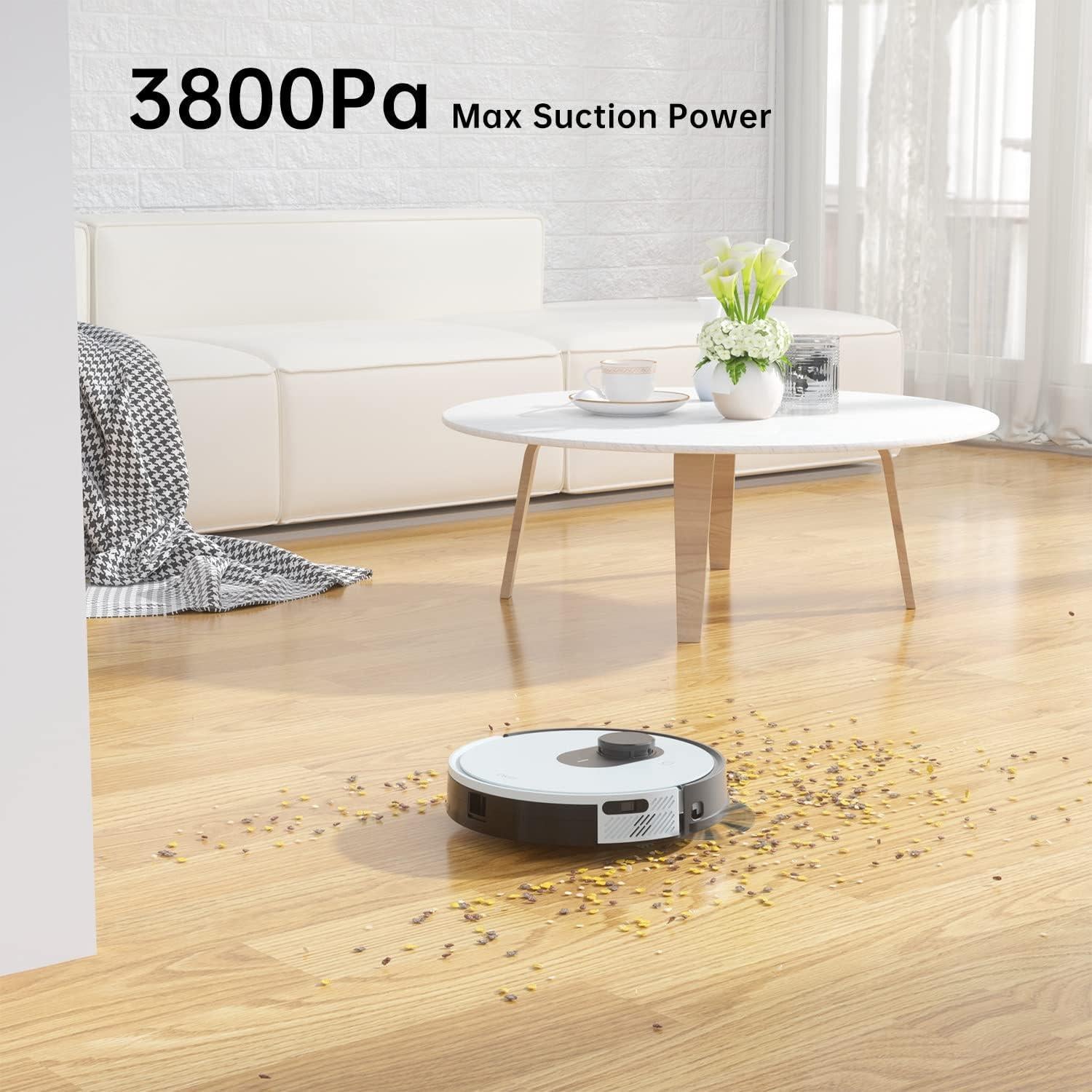 Aspiradora Robot OKP L1, 3800Pa, 200 Min, Slim, Ideal Mascotas