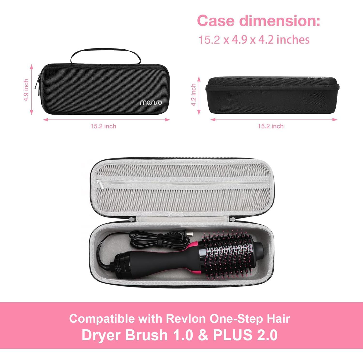 Bolsa de Almacenamiento Dura Mosiso para Revlon One-Step 1.0 y 2.0