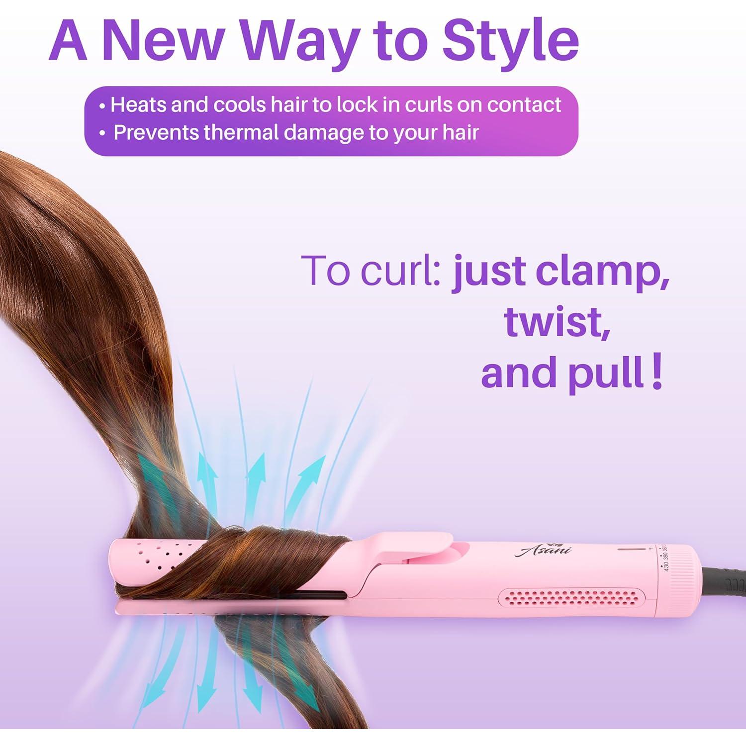 Rizador y Alisador 2-en-1 Asani A499PK Rosa - 360° Airflow