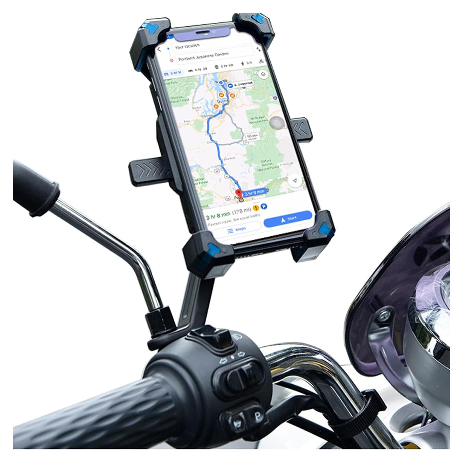 Soporte para Teléfono de Motocicleta Homeet - Antivibración, 360°