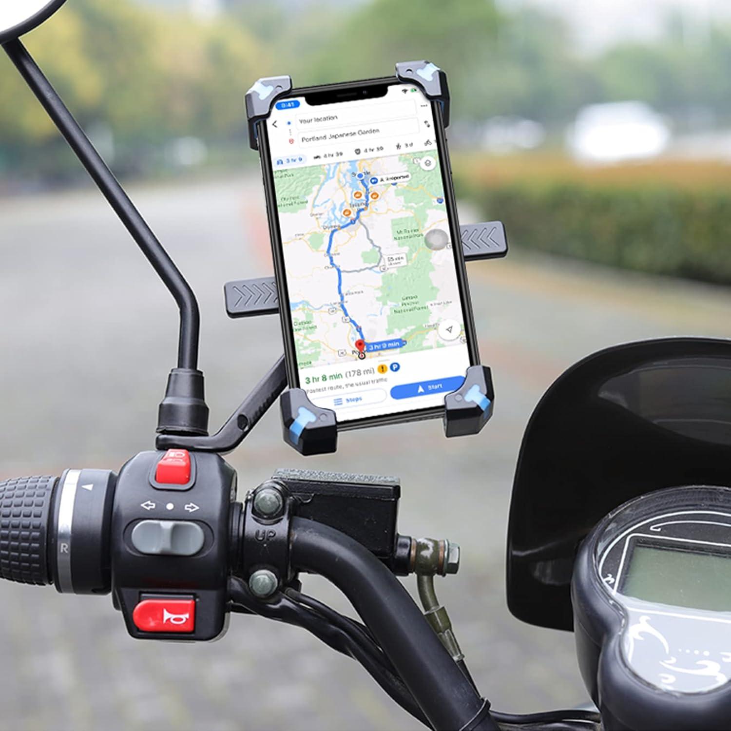 Soporte para Teléfono de Motocicleta Homeet - Antivibración, 360°