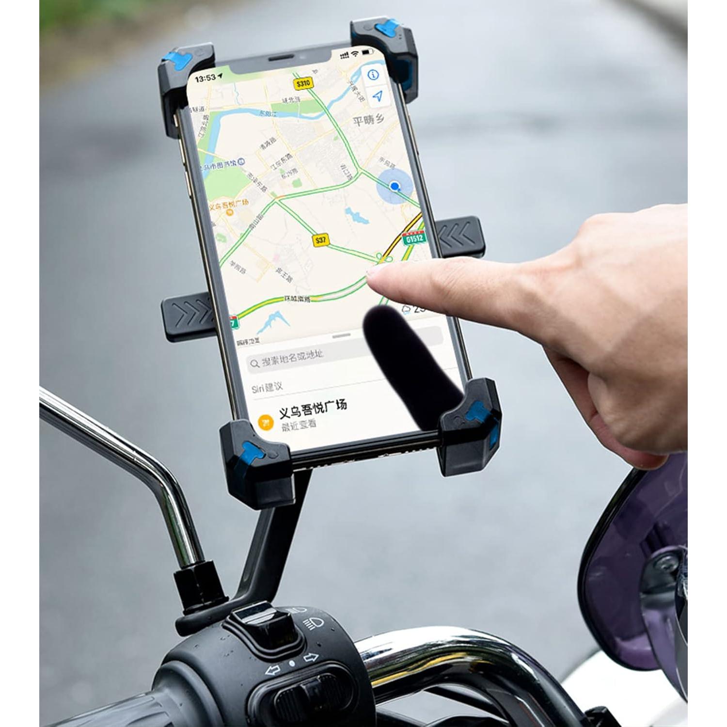 Soporte para Teléfono de Motocicleta Homeet - Antivibración, 360°