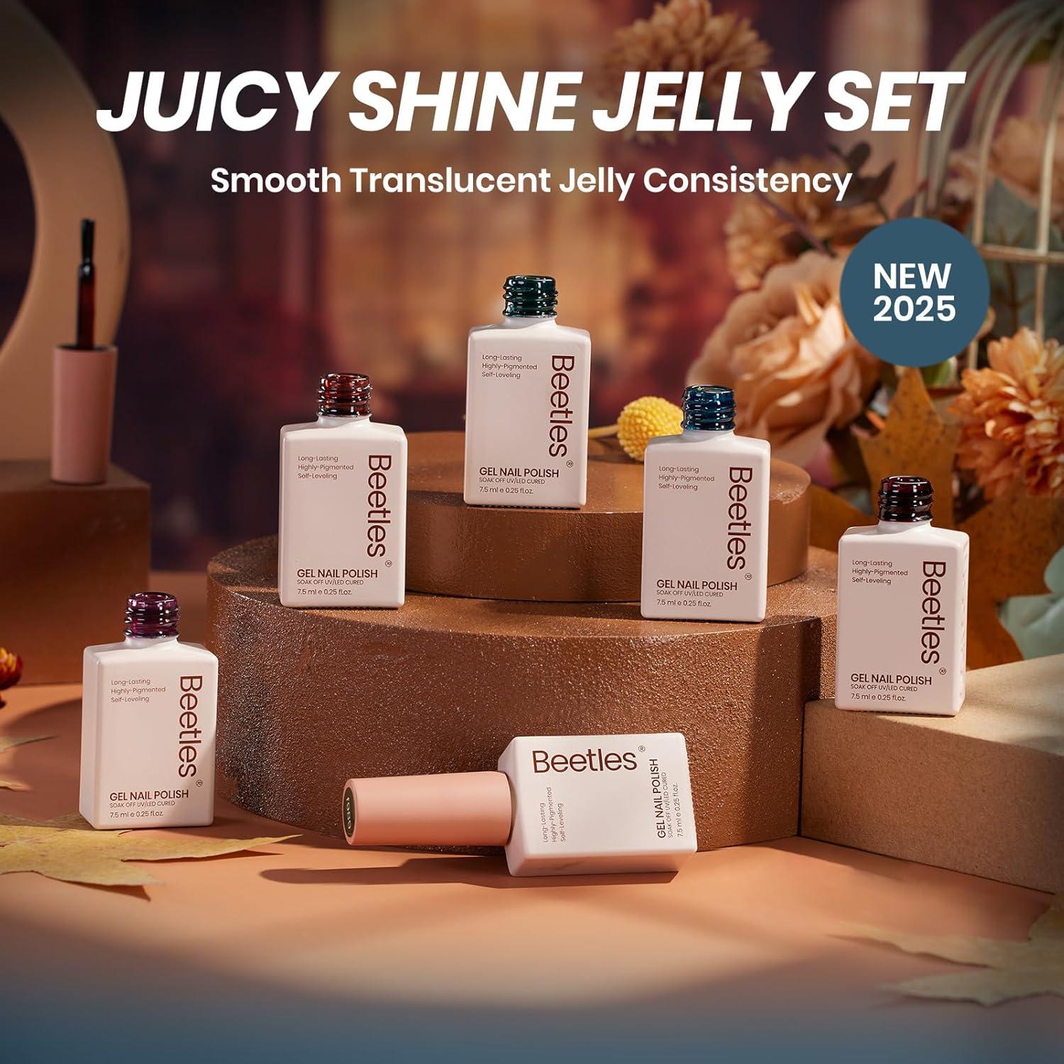 Set de Esmalte de Uñas Gel Beetles 6 Colores Otoño
