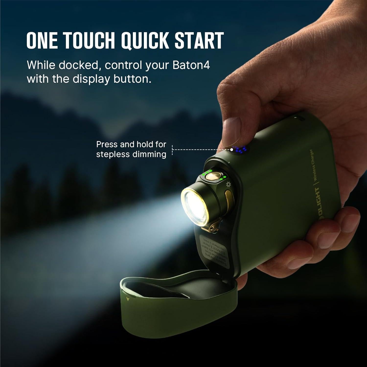 Linterna OLIGHT Baton4 EDC 1300 Lúmenes IPX8 Verde