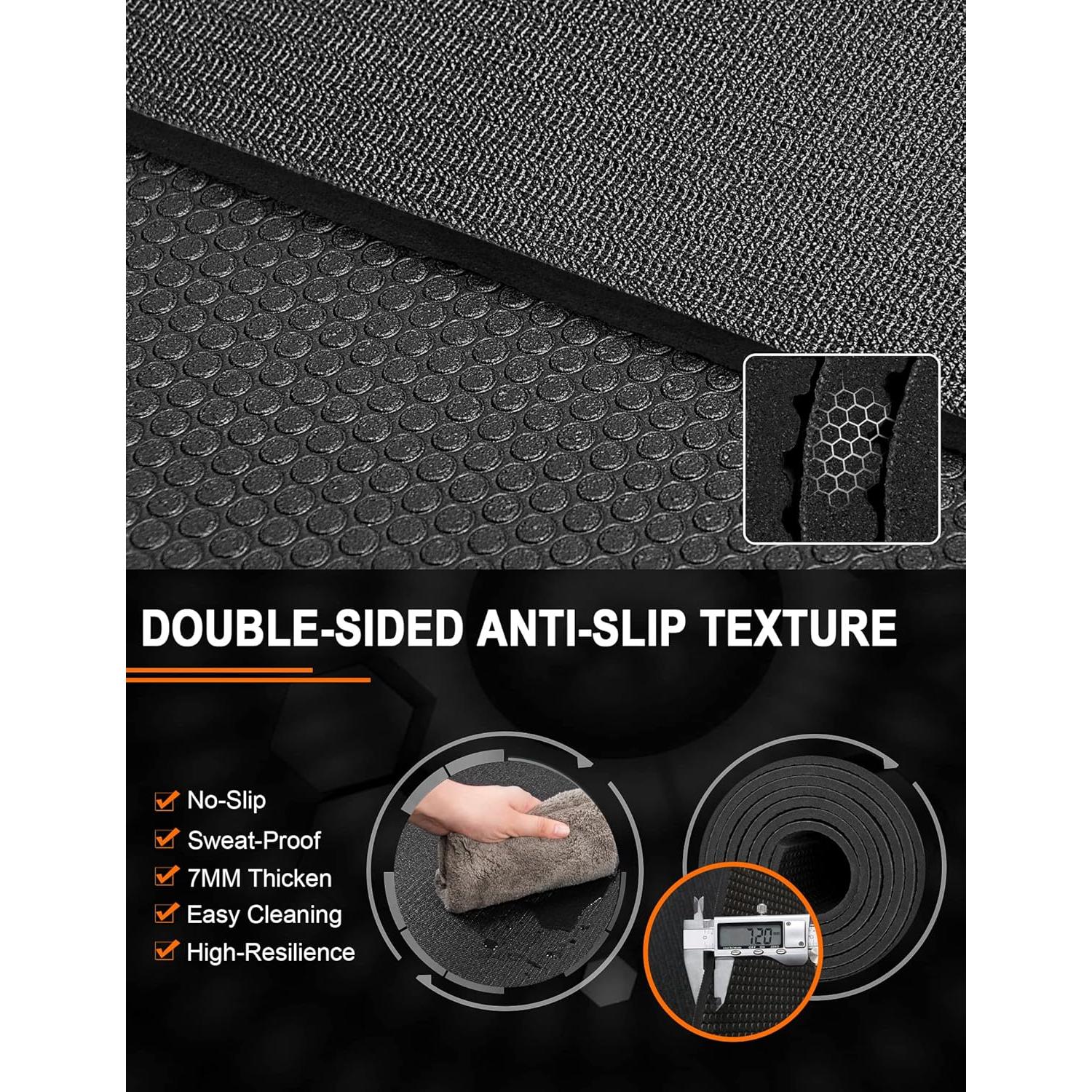 Alfombrilla de Ejercicio Grande Anngrowy 12x6 ft Antideslizante