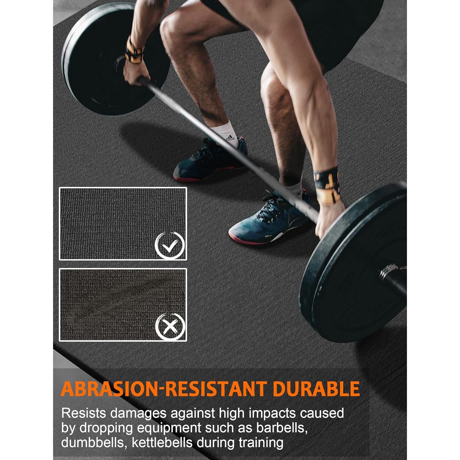 Alfombrilla de Ejercicio Grande Anngrowy 12x6 ft Antideslizante