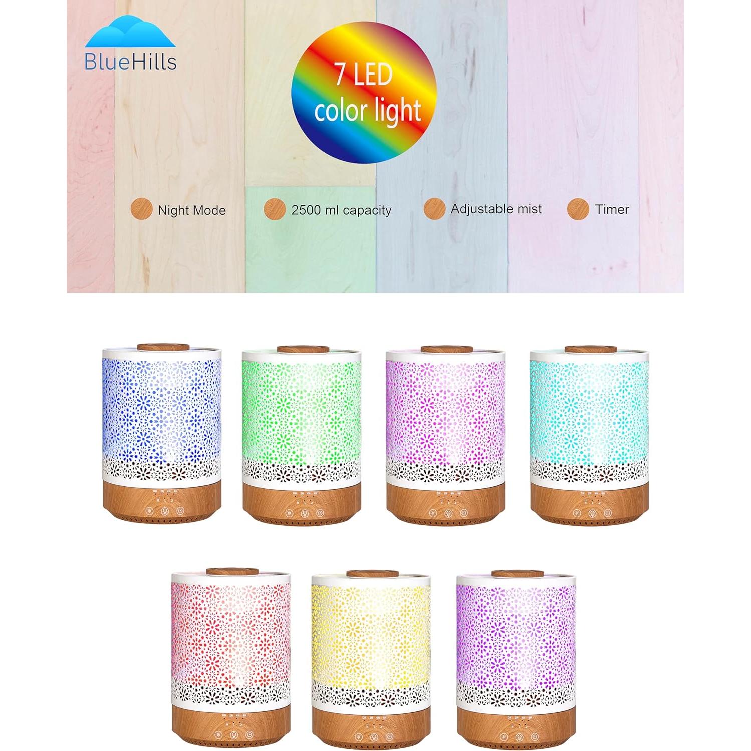 Humidificador Difusor de Aceite Esencial BlueHills 2500ml F006