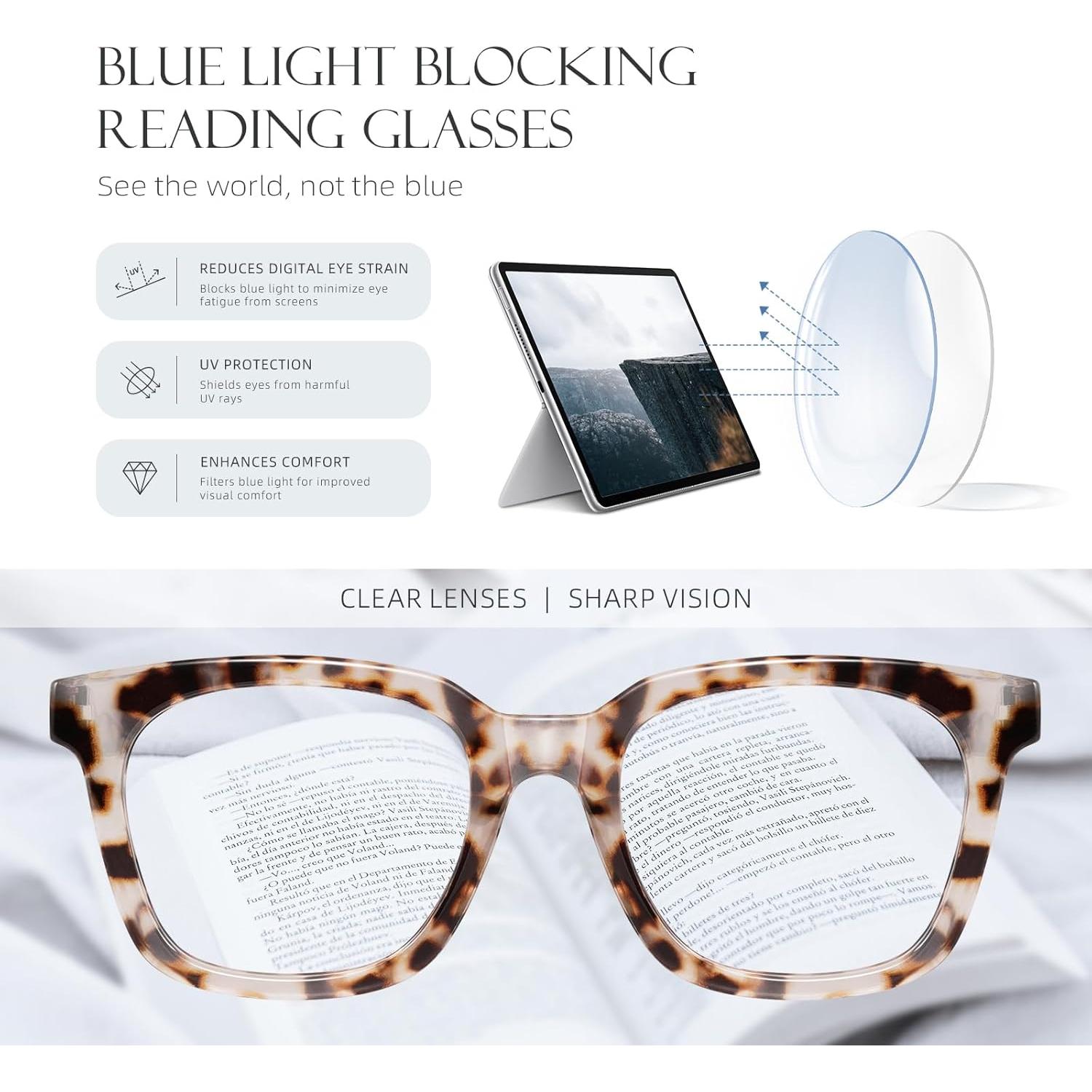 Gafas de Lectura AIMISUV con Bloqueo de Luz Azul - Paquete de 3