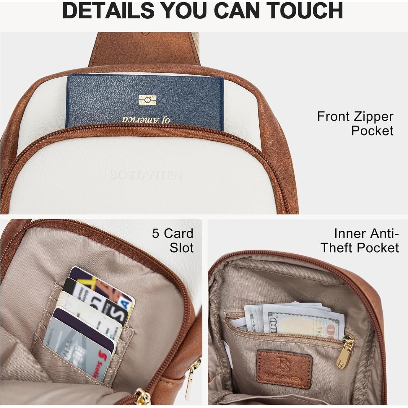 Bolsa Bandolera Acolchada BOSTANTEN para Mujeres 15x4.5cm