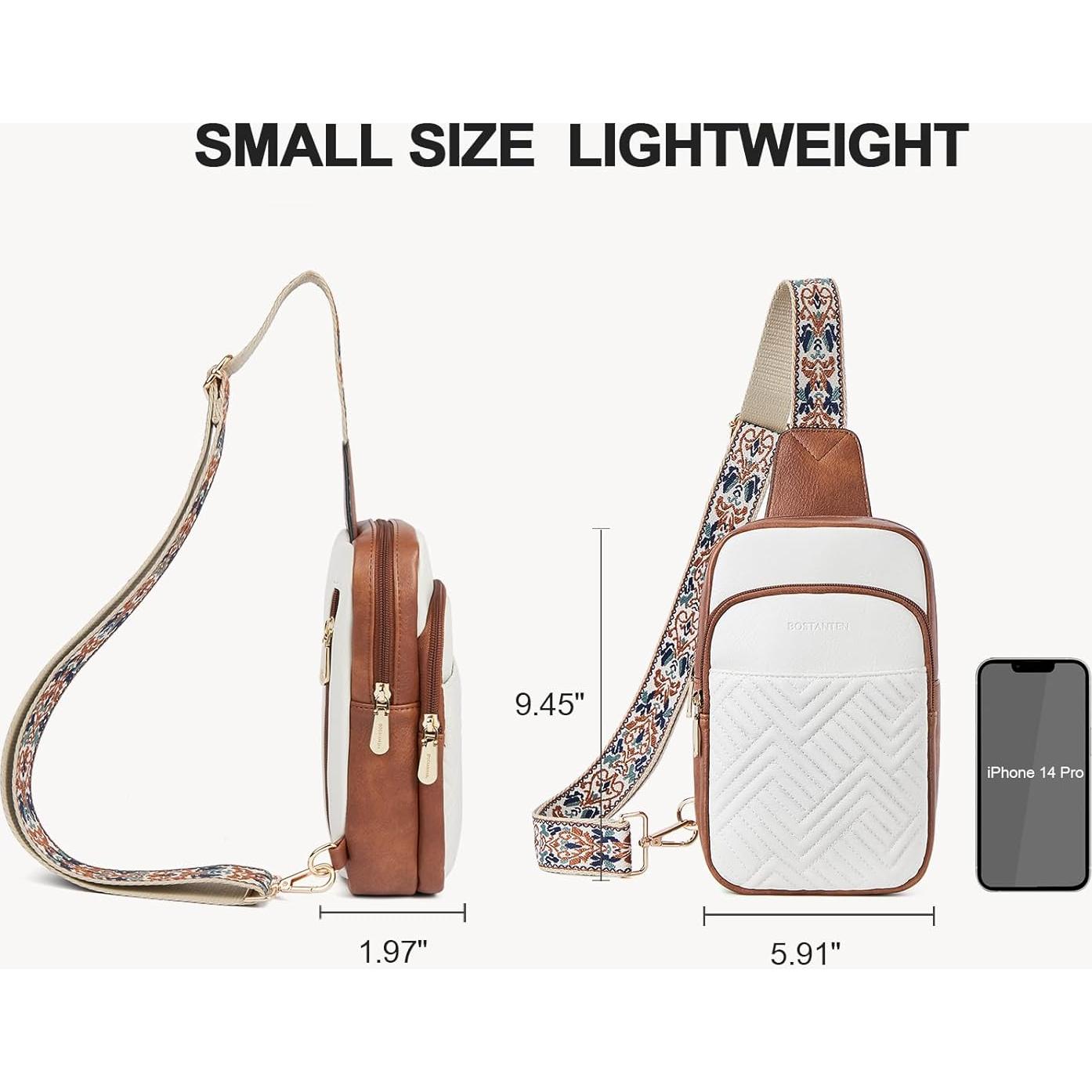 Bolsa Bandolera Acolchada BOSTANTEN para Mujeres 15x4.5cm