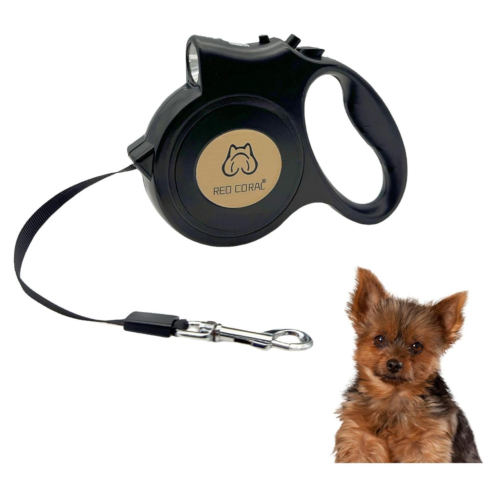 Correa Retráctil con Luz LED RE 4.88m para Perros Pequeños y Medianos