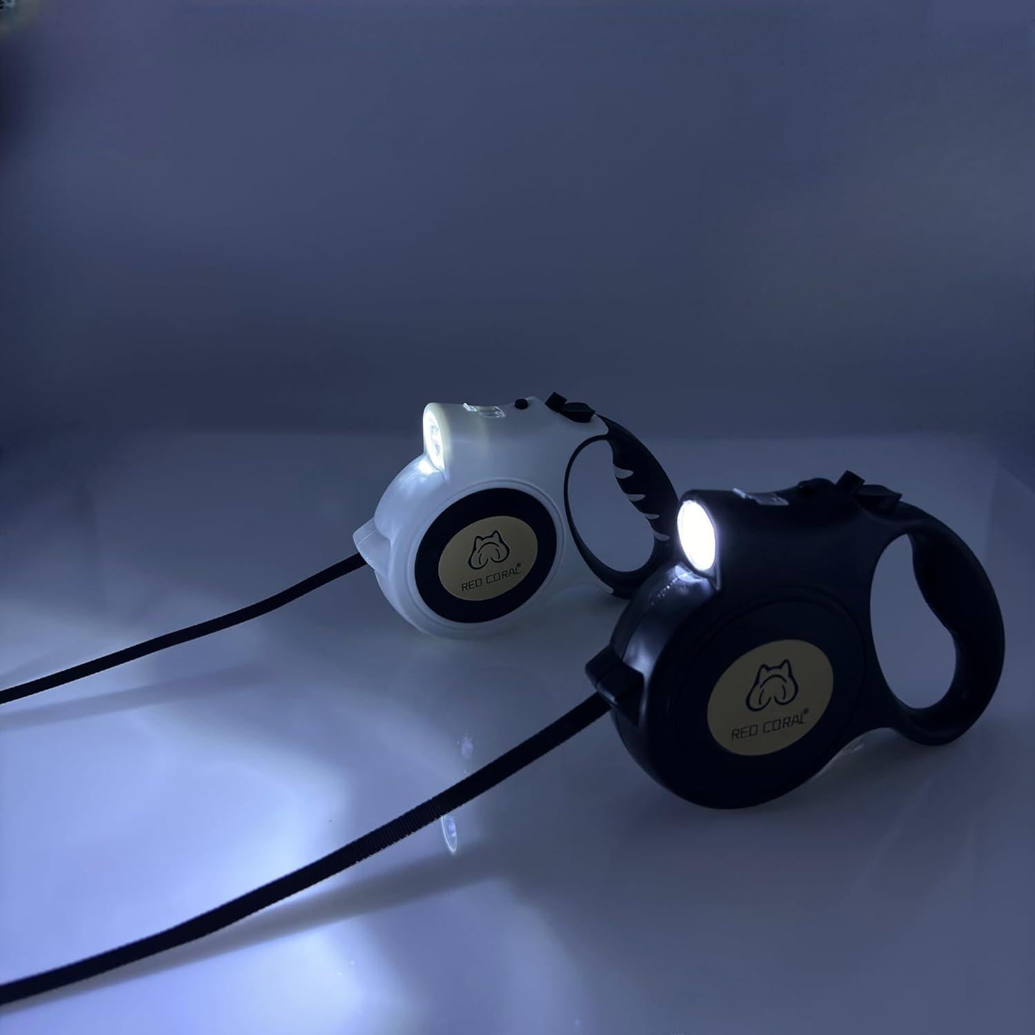 Correa Retráctil con Luz LED RE 4.88m para Perros Pequeños y Medianos