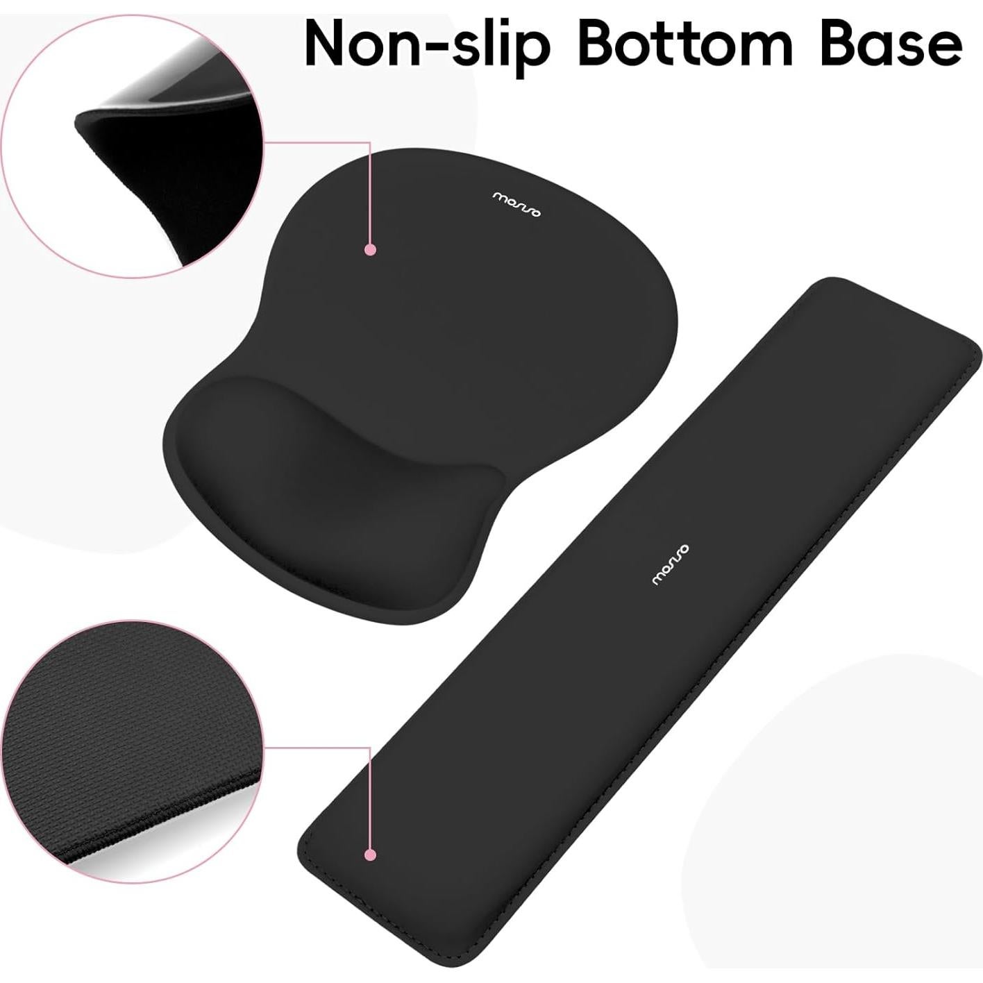 Soporte para Teclado y Reposamuñecas MOSISO Negro Ergonómico